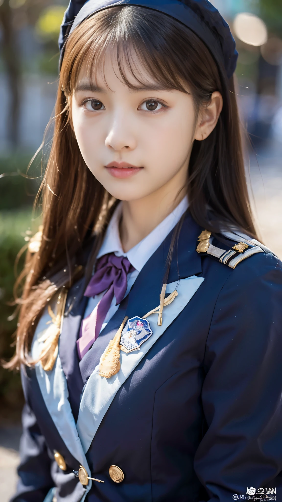 ulzzang-6500-v1.1,(Raw photo:1.2), (realistic:1.4), Delicate beautiful girl, detailed facial features, Star Masterpiece Fine Detail, Japanese high school girl in uniform、real high school girl、