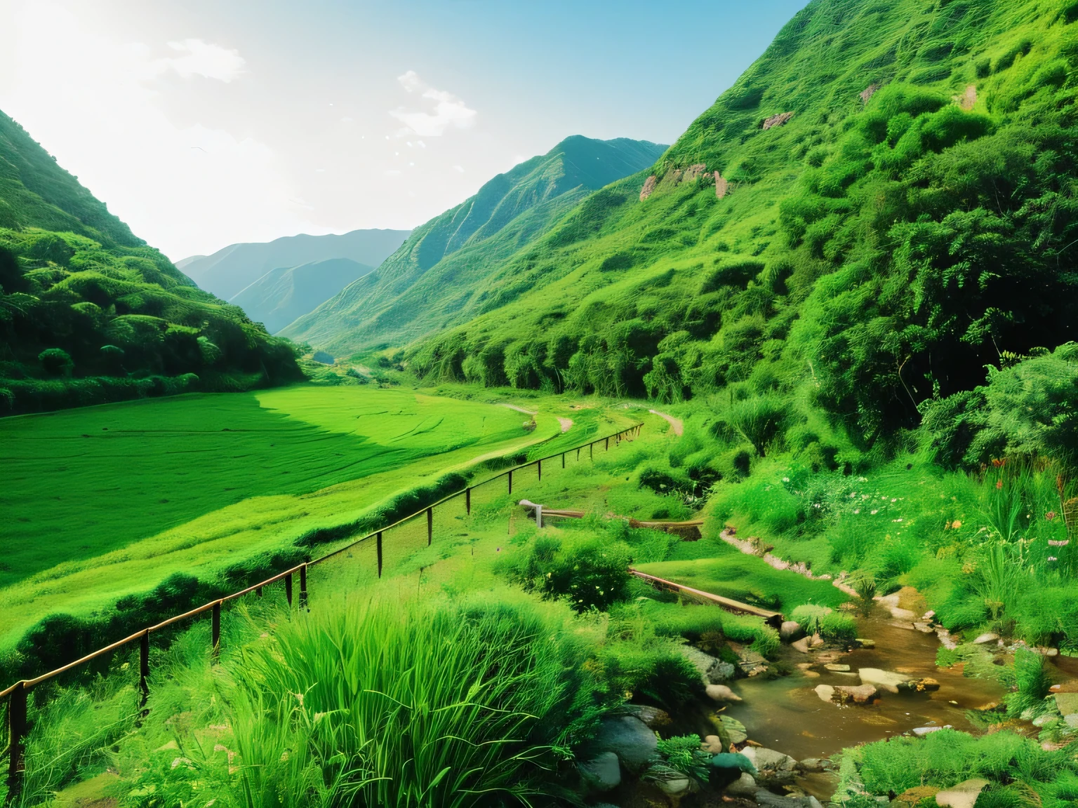 The valley we live in is lush and green，Greenery，greening