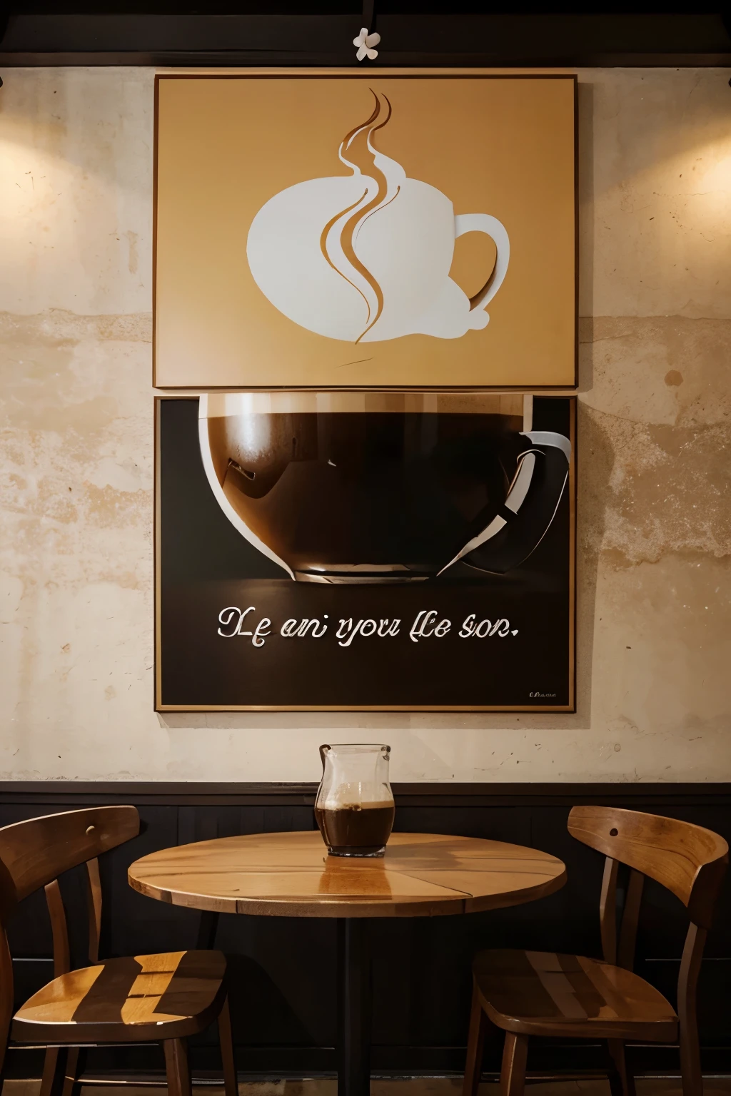 A coffee house wall art