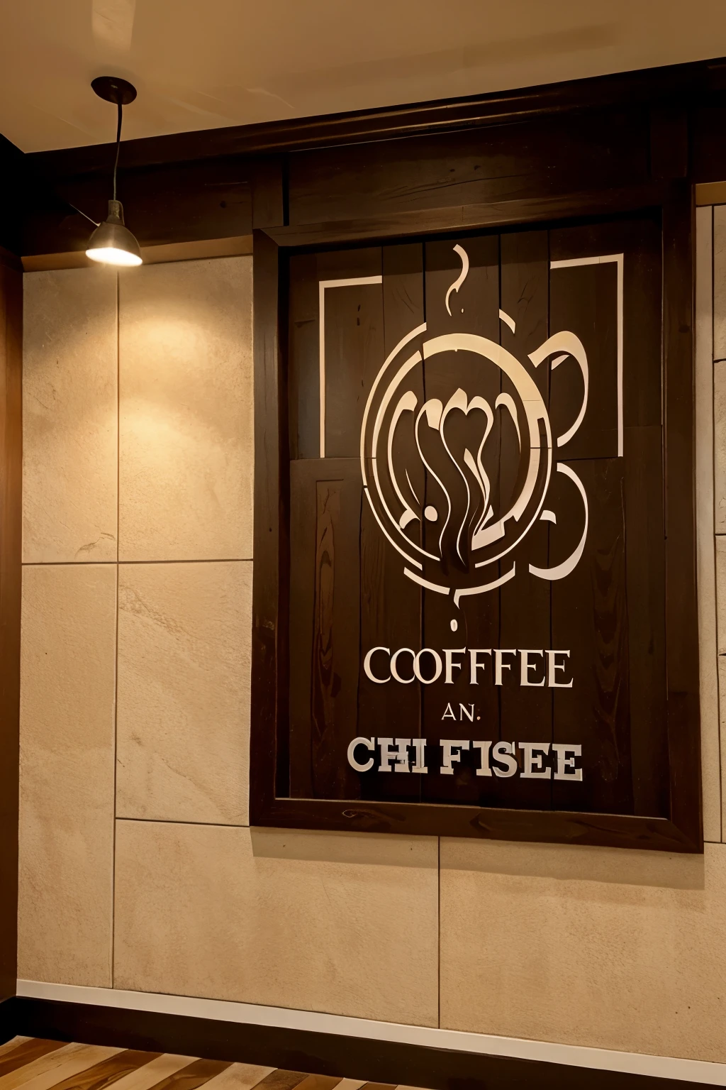 A coffee house wall art