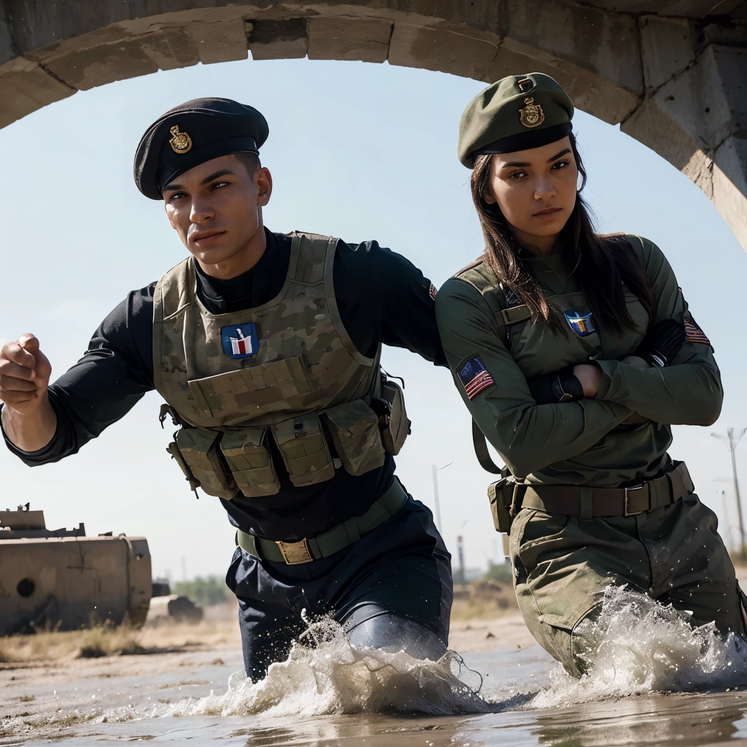 Heroic two soldier