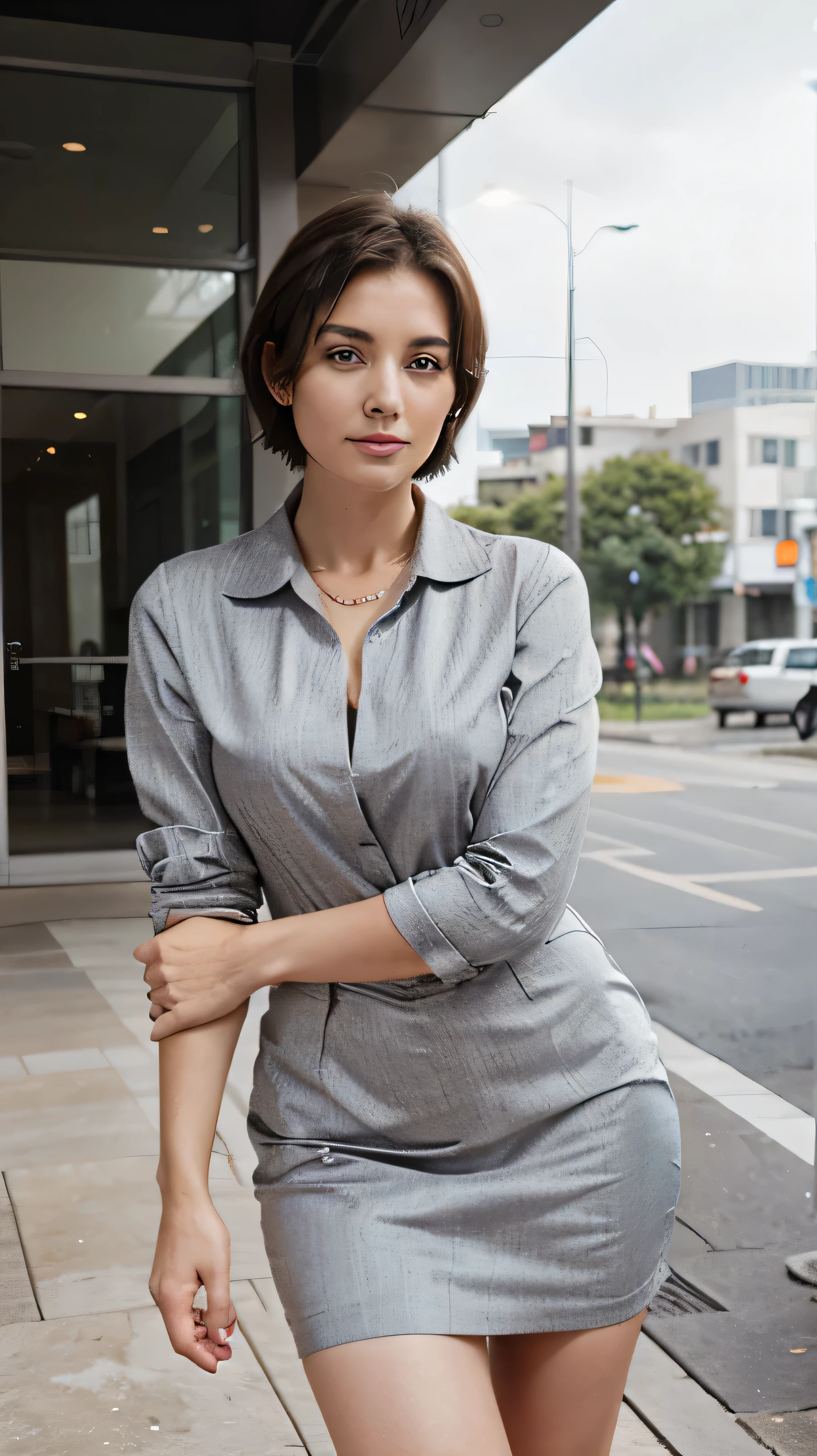 mature women wear business outfit,short hair