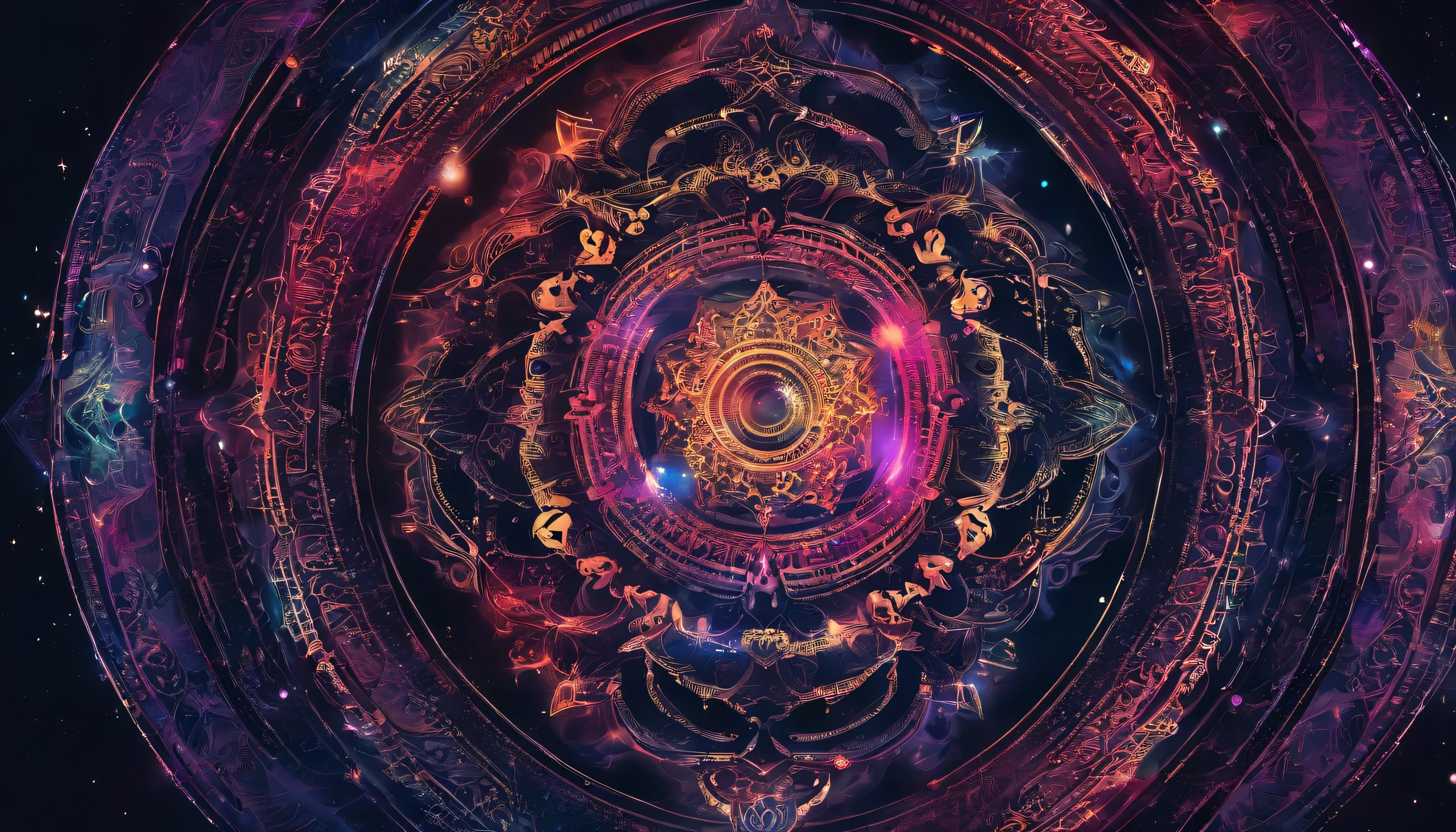 (mandala : 1.3), 瞑想と精god世界, god々々shine, space neural network,((There's a universe inside)),((galaxy background)),very beautiful digital art, 4K high-definition digital art, Gentle swirling magic,Magic Swirl,dreamy art, Complex and gorgeous anime CGI style, christmas ornament