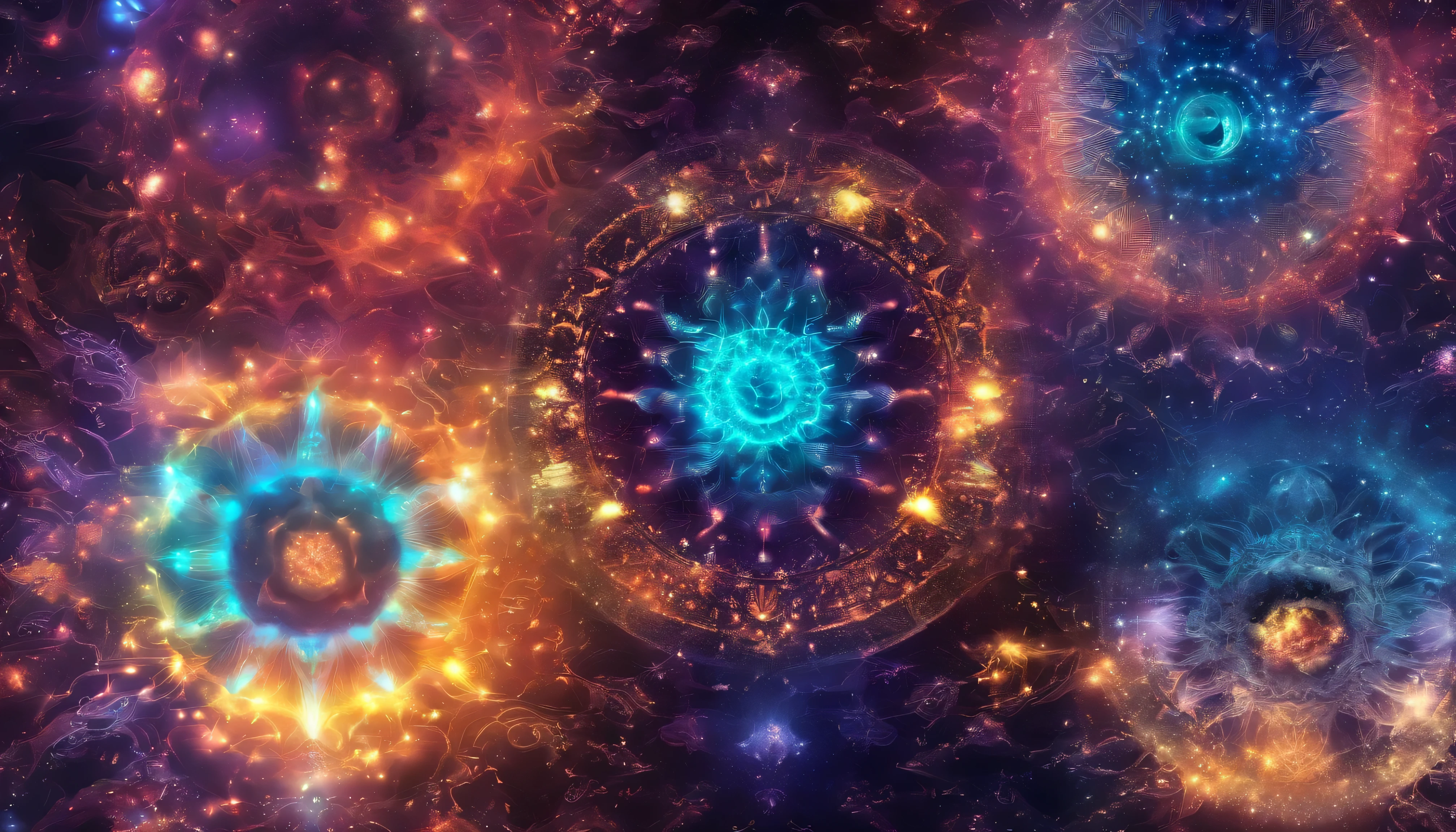 (mandala : 1.3), 瞑想と精god世界, god々々shine, space neural network,((There's a universe inside)),((galaxy background)),very beautiful digital art, 4K high-definition digital art, Gentle swirling magic,Magic Swirl,dreamy art, Complex and gorgeous anime CGI style, christmas ornament