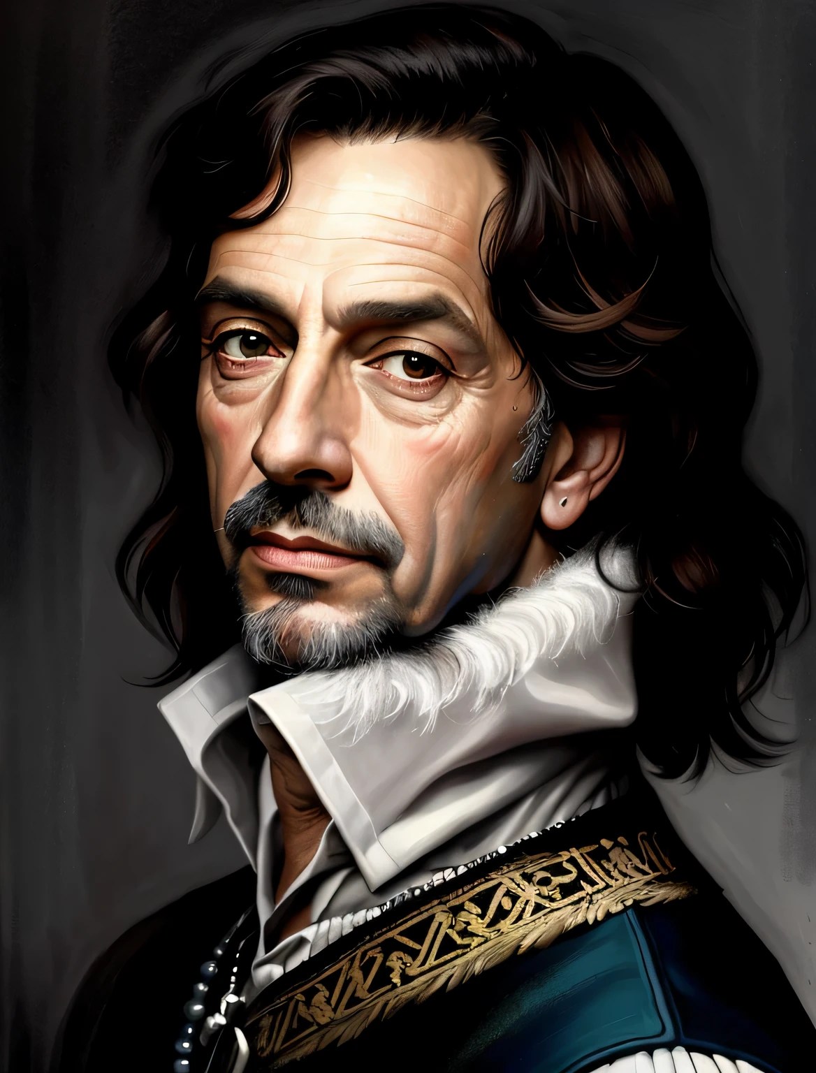 Homem com um olhar surpreso no rosto, Arte Digital. Foto realista, #1 pintura digital de todos os tempos, # 1 pintura digital de todos os tempos, Retrato ultra realista, Foto retrato realista, pintura digital dos desenhos animados, ultra realistic illustration, retrato realista da foto, Directed by: Ludwik Konarzewski, Retrato de esconder a dor Harold, pintado digitalmente