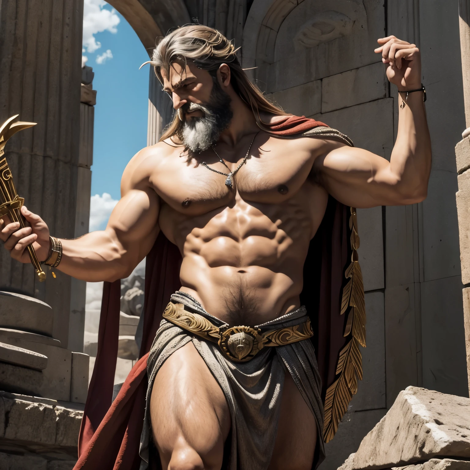 Criar zeus deus da mitologias gregra eu quero ele velho