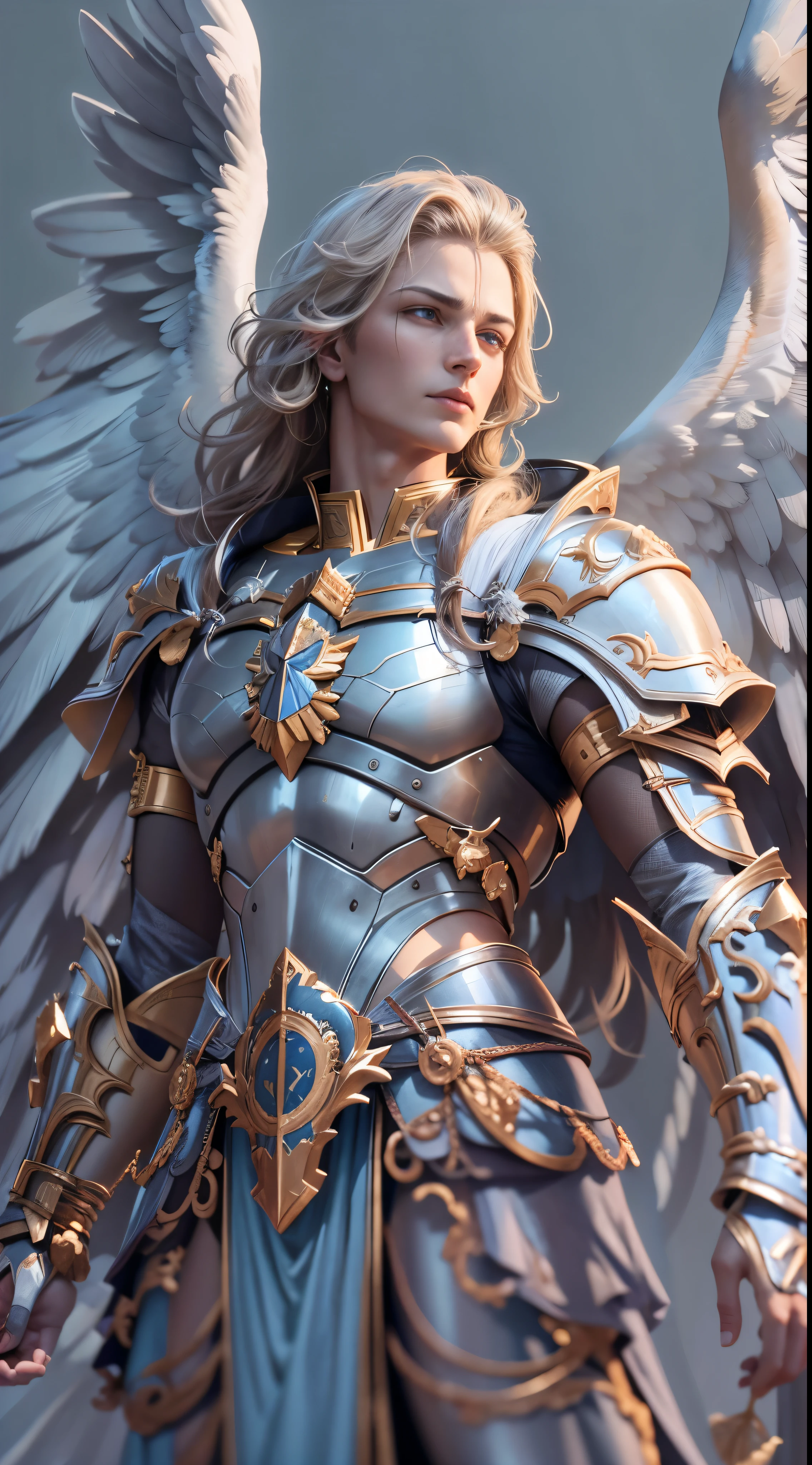 archangel michael、The last piece of the four angels,highest quality,Super detailed,High resolution,High resolution,4k,4K portrait,8k,8K portrait,unity 8k wallpaper,Detailed CG,realistic,RAW photo,real person,portrait photography,realistic,shiny skin,fine skin,