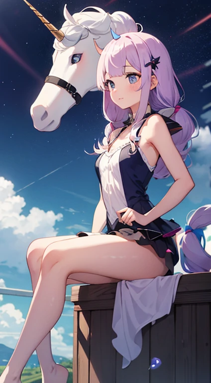 a unicorn girl with with good power