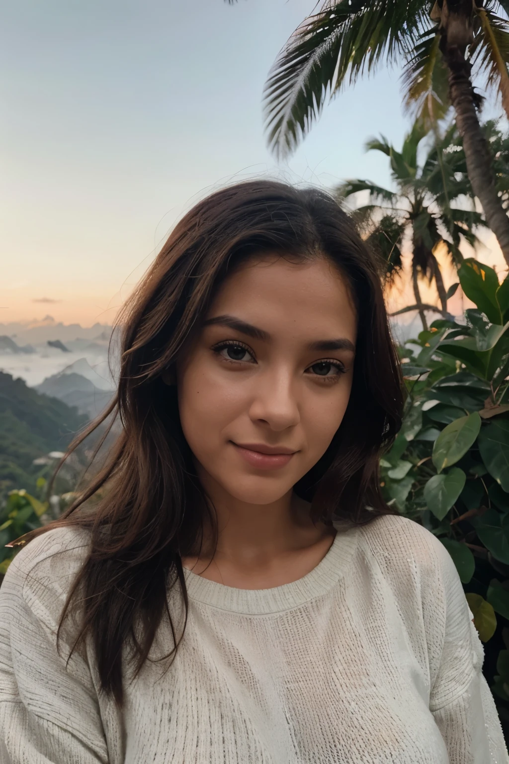 fotorrealista, melhor qualidade, hiper detalhado, Mulher bonita, foto selfie, tronco, Sozinho, wearing pullover, ao ar livre, (noite), montanhas, natureza da vida real, estrelas, Lua, (alegre, feliz), saco de dormir, luvas, sweater, gorro, lanterna, floresta, pedras, rio, Madeira, smoke, fog, clear sky, analog style, olhando para o espectador, textura da pele, film grain, fechar-se, ultra high resolution, melhor sombra, CRU, instagram LUT, alta qualidade 8k, violet myers, 14 anos, olhos azuis, cabelo rosa detalhado, Sombras muito detalhadas, textura da pele, textura detalhada da pele, detailed face recursos, rosto sensual, bunda brasileira ( recurso ), rosto olhando para o espectador, realistic textura da pele, sem antecedentes, Sorriso leve, foto do instagram, Honrado, detailed body shape long hair Cinematic lighting, Canon, Cinematic lighting, hiper-realismo, Parte Mestre, anatomicamente correto, Super Detalhe, pele texturizada, Ultra HD, natural lighting, imagem do rosto, retrato