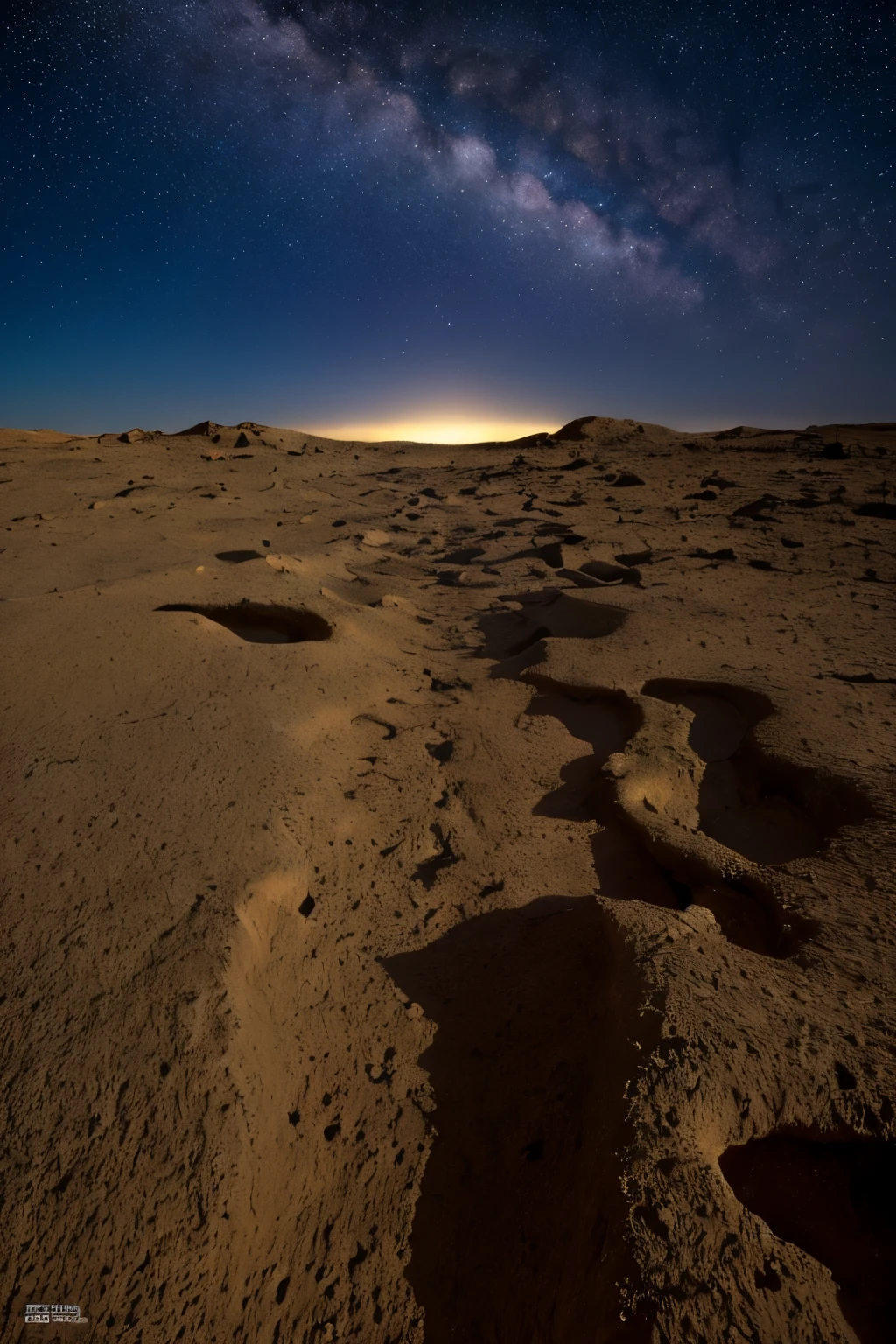 ((Master Parts: 1.3, Superior Quality: 1.5, Superior image quality: 1.3), The 8k quality: 1.1, Beautiful pictures of the starry sky: 1.2, Magnificent: 1.1, Arched Milky Way: 1.25, Aloof view of Earth from the lunar surface: 1.25,
Set on the lunar surface, this stunning image showcases the moonscape in superior quality. The focus is on the Moon, its numerous craters, and the expansive Milky Way, arched above. The Earth, appearing as a big planet in the sky, complet