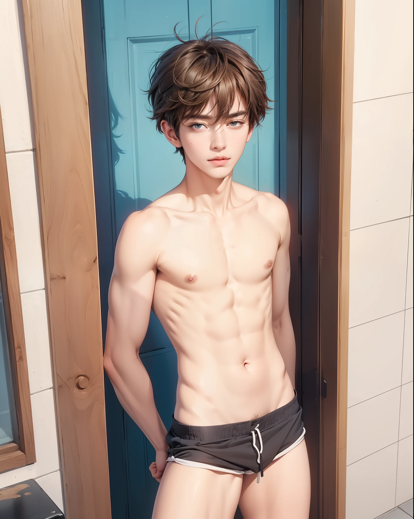 ((Best quality)), ((masterpiece)), (detailed), ((perfect face)), ((halfbody)) perfect proportions , colorful vibe ((handsome face)) detailed scenery background