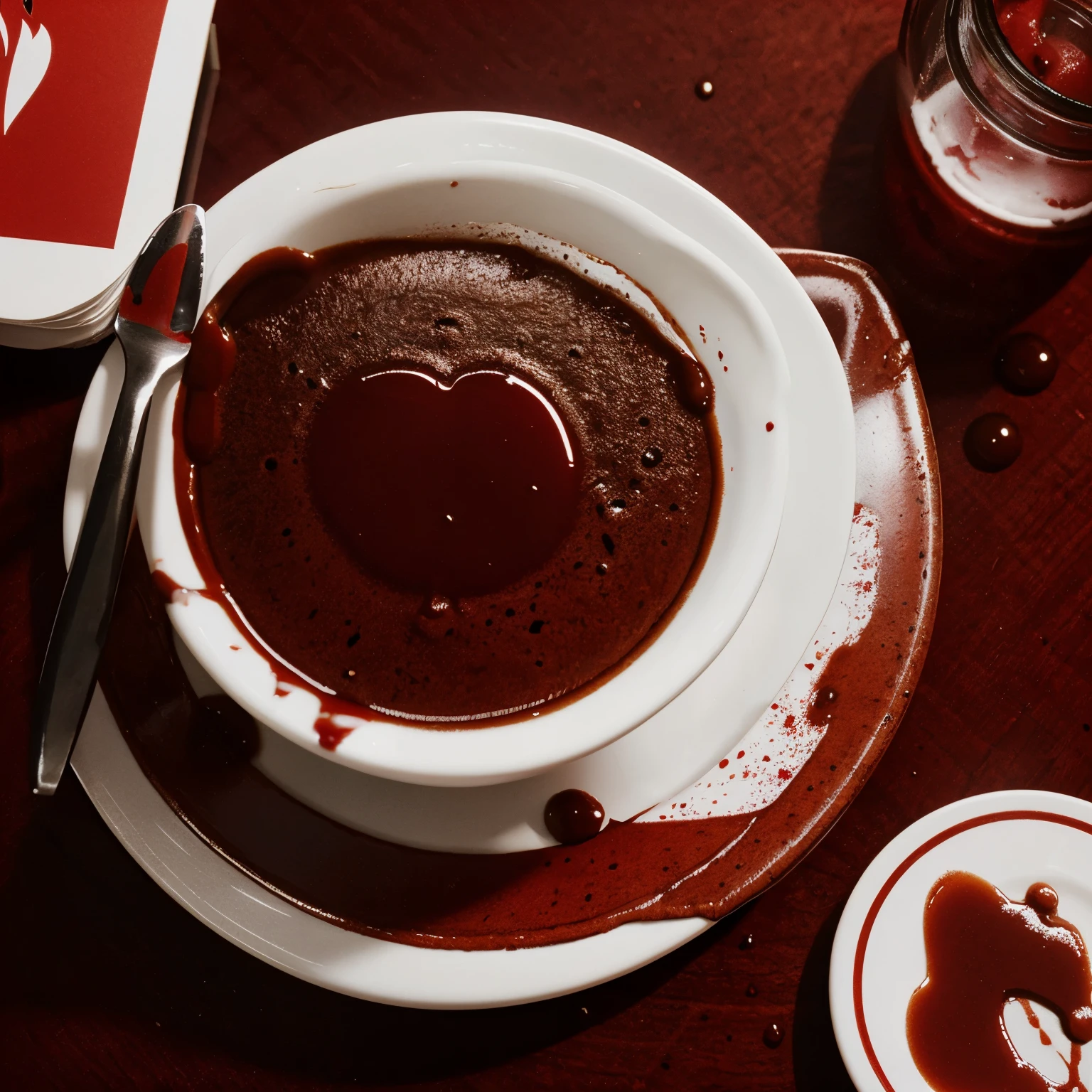 Card with blood