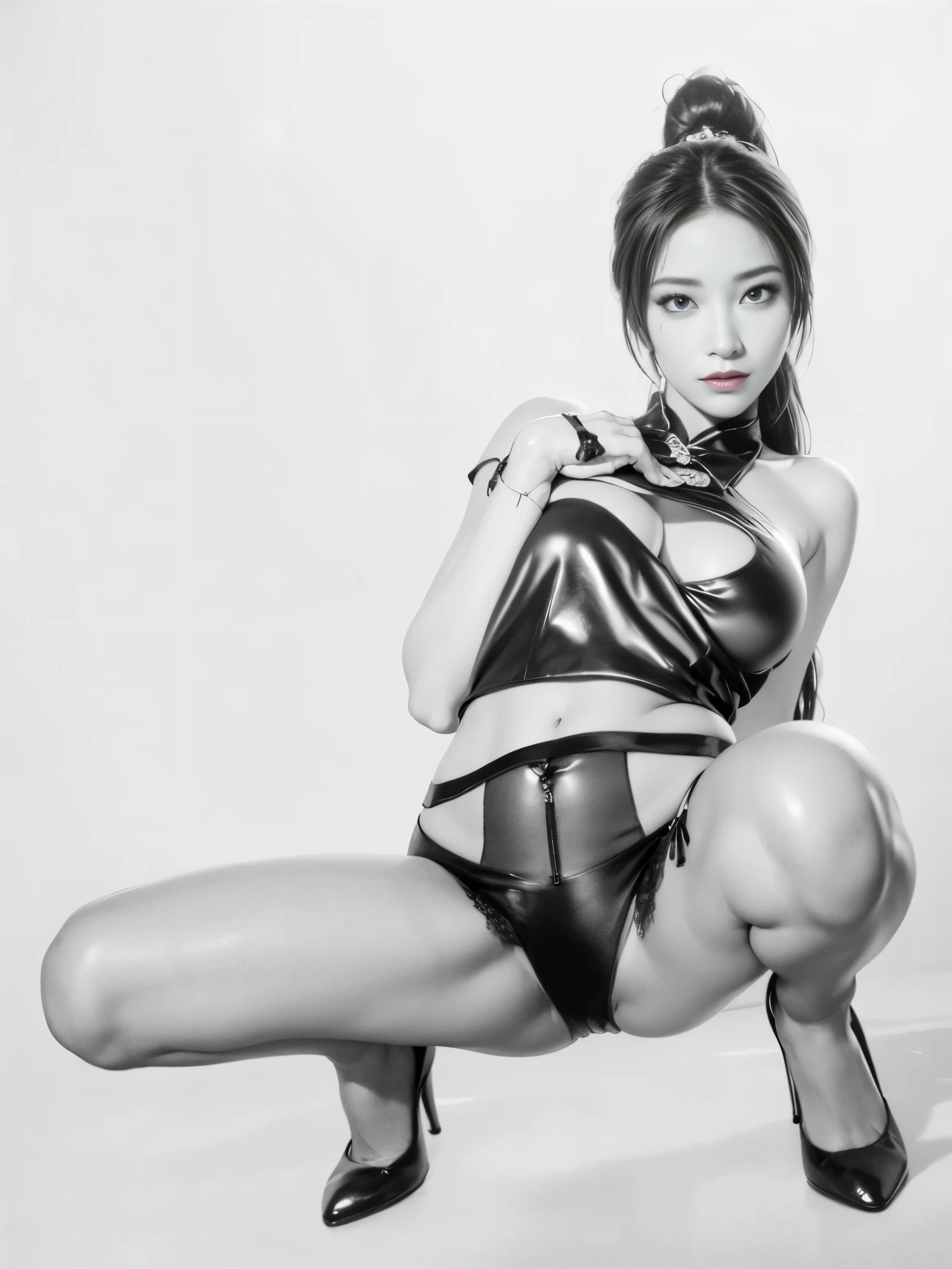 drawing of a woman in a black and white outfit sitting on a stool, seductive tifa lockhart portrait, tifa lockhart portrait, portrait of lara croft, tifa lockhart, portrait of tifa lockhart, glamorous tifa lockheart, by Yasutomo Oka, tifa, portrait of chun - li, tifa lockheart, drawn in the style of artgerm
