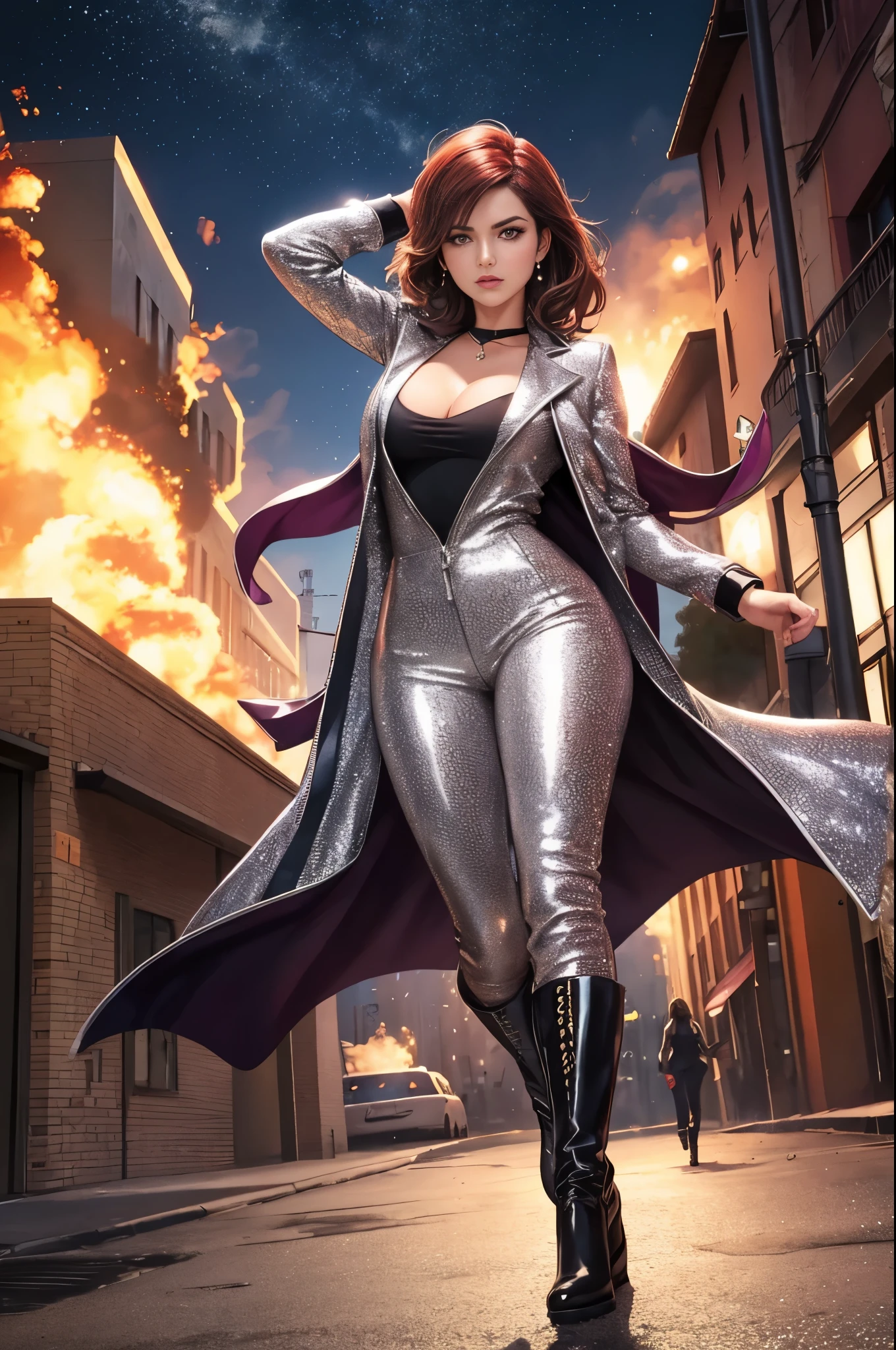 cool gals don't look at explosions, they stride forward in diamond covered boots, they wear jumpsuits with glittering rhinestones, cherry cherry, sweet caroline