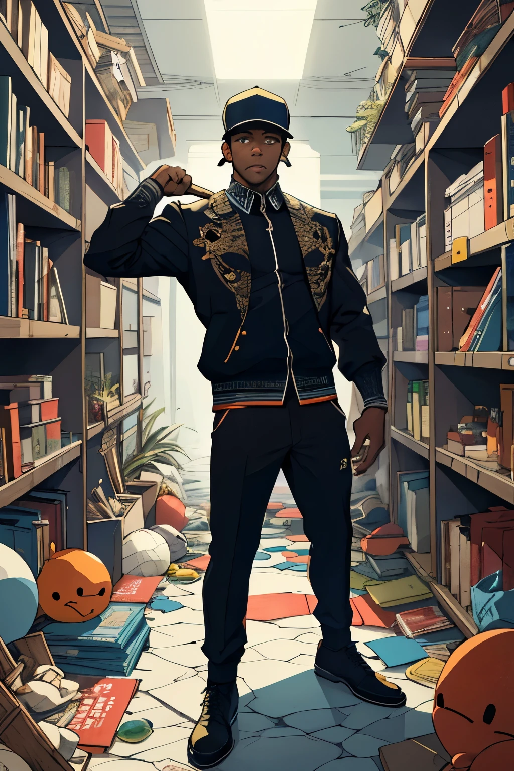 Make a rhyme battle MC that's surrounded by awards, mas continua muito triste