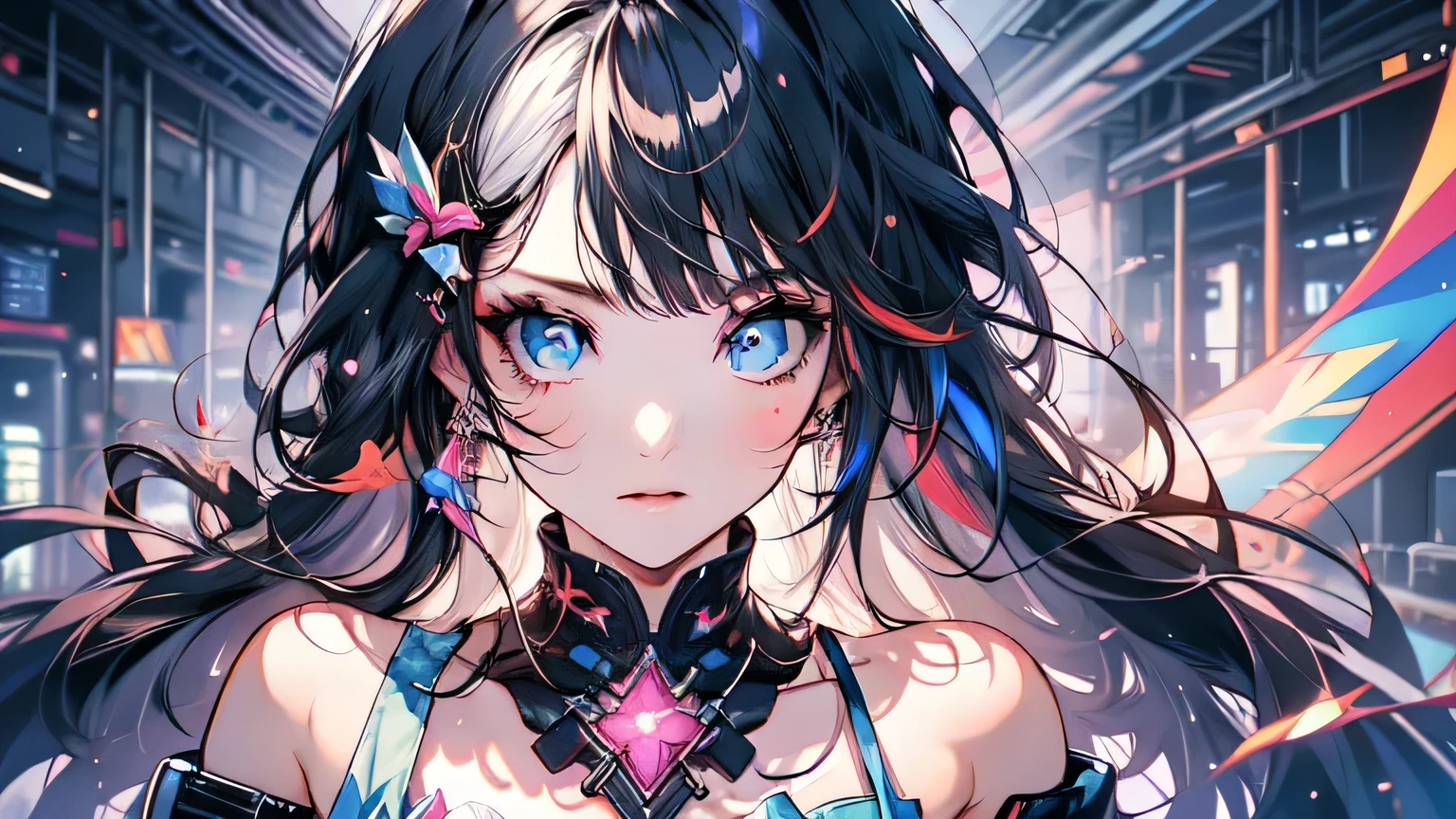 flat ilustration anime girl with long purple hair wearing a purple dress and a tiable, um desenho de anime por Kamagurka, Pixiv, Arte de Fantasia, arte de anime digital detalhada, Estilo anime 4K, arte detalhada do anime, deusa anime, Nice anime art style, Princesa Anime, anime moe artstyle, 8k arte detalhada de alta qualidade, arte detalhada do anime, anime illustration