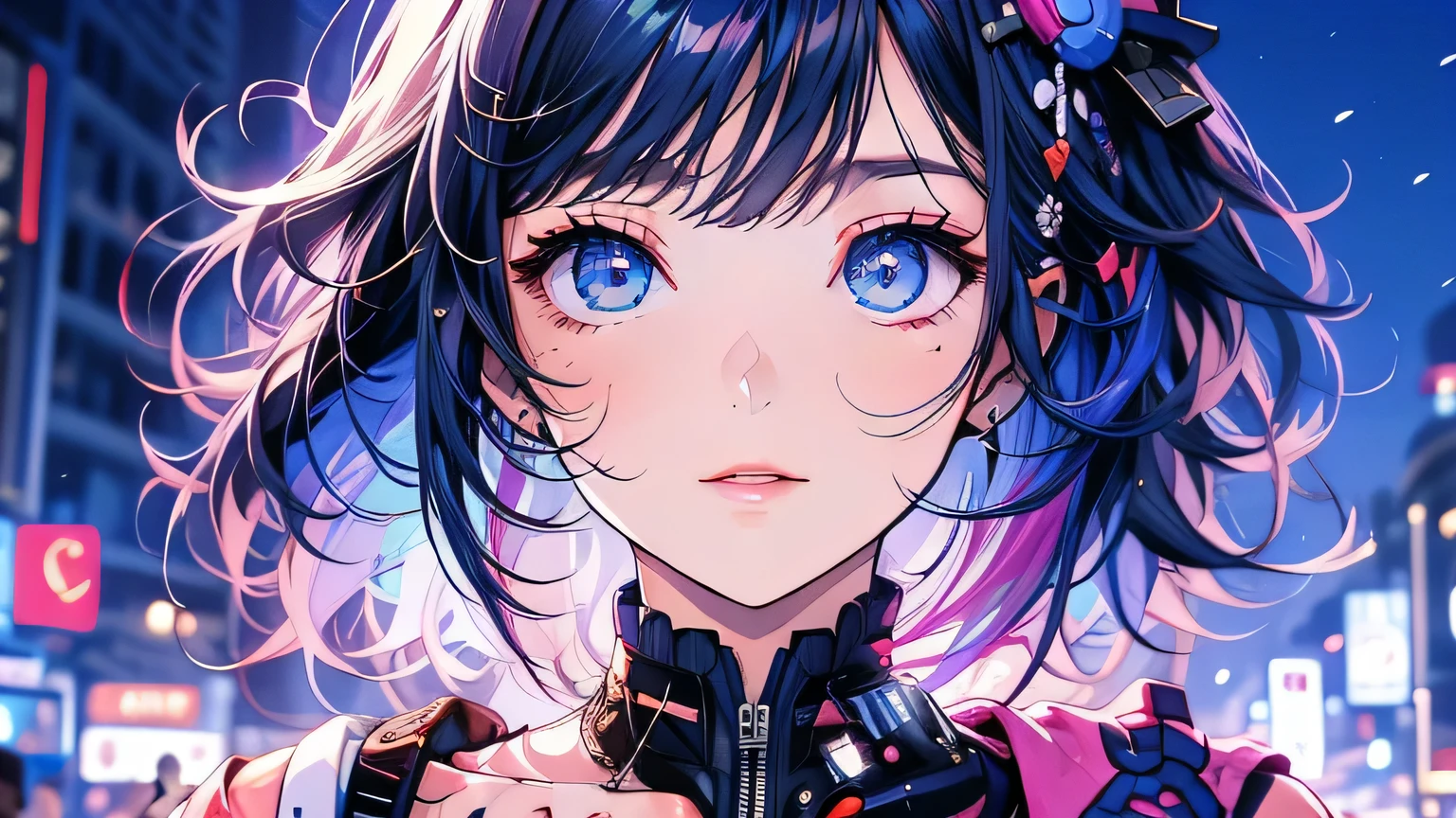 (masterpiece, top quality, best quality, official art, beautiful and aesthetic:1.2), (1girl:1.3), extreme detailed,colorful,highest detailed, glitch art, (digital distortion), pixelated fragments, data corruption,colorful noise, visual chaos,contemporary aesthetics