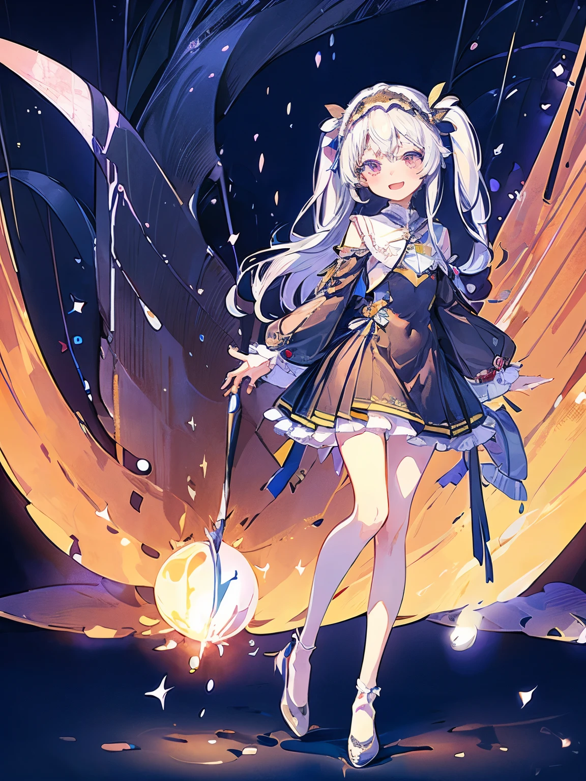((Magical Girl)), ((Gorgeous Starry Sky Background)), ((Super Detailed)), (Best Illustration), ((Cinematic Lighting)), Dynamic Angle, Floating, Fine, (Flash:1.2), (Sparkle:1.2), (Shine:1.2), Classic, (painting:1.1), (Sketch:1.1), (Best Quality), (Masterpiece:1.2), ( anime style), (solo), beautiful and delicate face, (cute face: 1.3), (big eyes: 1.3), colored hair, (long hair: 1.2), (flowing hair: 1.2), (magical girlhood), detail outfit, (sparkling wand: 1.3), (magic effect: 1.3), (flowing skirt: 1.2), (cute boots: 1.1), (transparent fabric: 1.1), (flash: 1.2), (glowing 1.2), (radiance: 1.2), (flash: 1.2), (flash: 1.2), (flash: 1.2), (dazzle: 1.2) (Very detailed 8k wallpaper) complex, high detail, dramatic, 8k, ((masterpiece, super detailed, complex detail, medium quality, illustration)), 1girl, solo, high resolution, street, cherry tree, petals falling, sunlight through), (extremely detailed CG, super fine, Best shadows: 1.1), ((Depth of field)), ((Watercolor)), (Kimono: 1.3), Big breasts, bare shoulders, flowers and petals, Beautiful concept illustration, (Illustration: 1.1), (Extreme beauty: 1.1), (Perfect detail: 1.1), --v 6