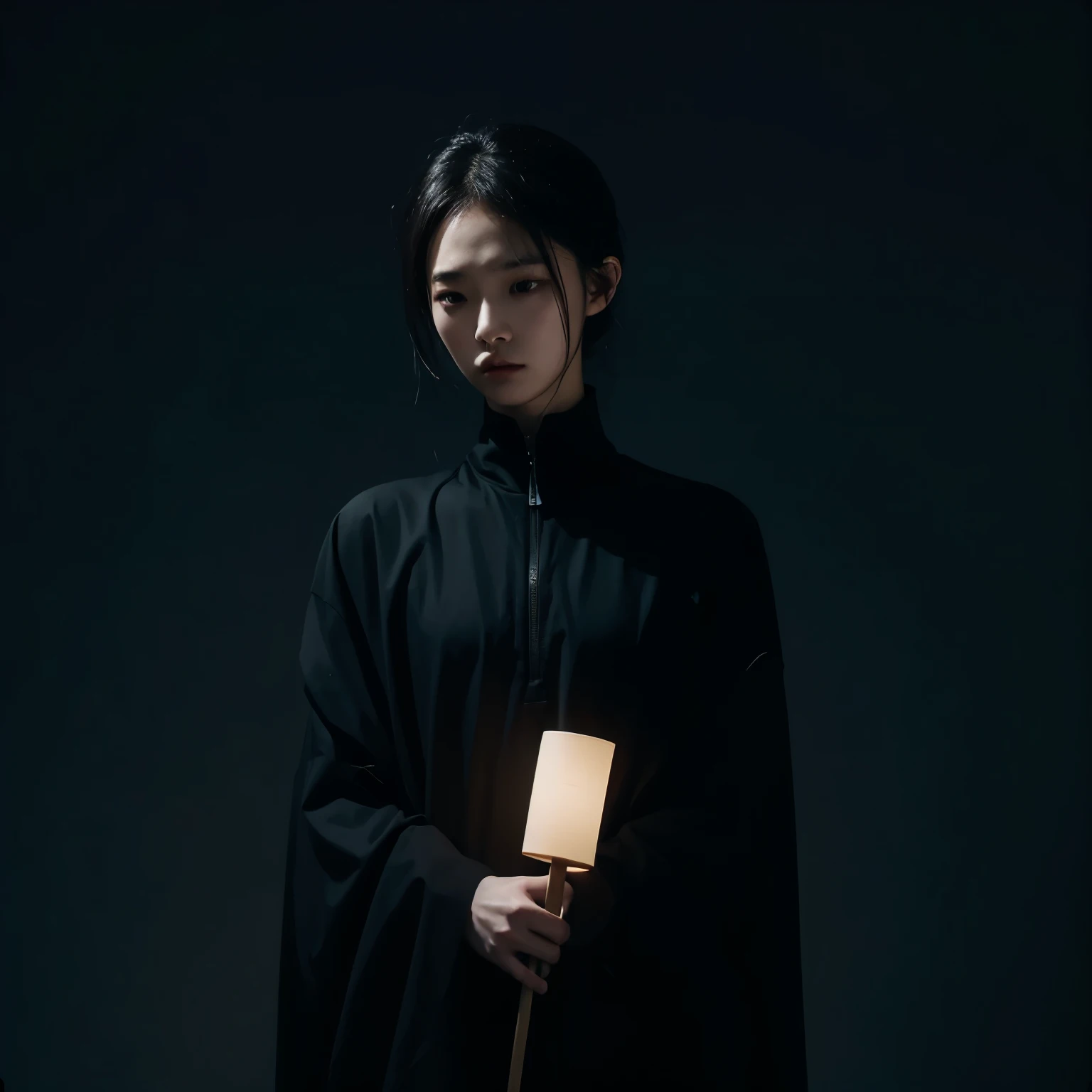 dark background。Stick figure villain。tired and desperate。genderless。Embodying dark humanity。