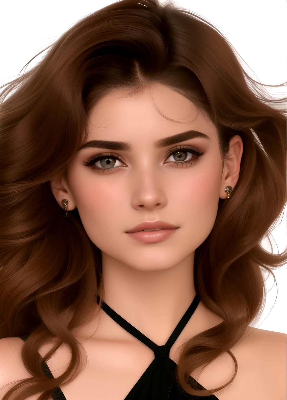 um close de uma mulher com cabelos longos e brincos, rosto realista detalhado, pele brilhante, rosto detalhado realista, highly rosto realista detalhado, com rosto muito detalhado, rosto detalhado e realista, rosto realmente detalhado, rosto realista e detalhado, Rosto lindo realista, avatar da segunda vida, rosto extremamente realista, photoRosto lindo realista, rosto perfeito detalhado, Lindo rosto realista