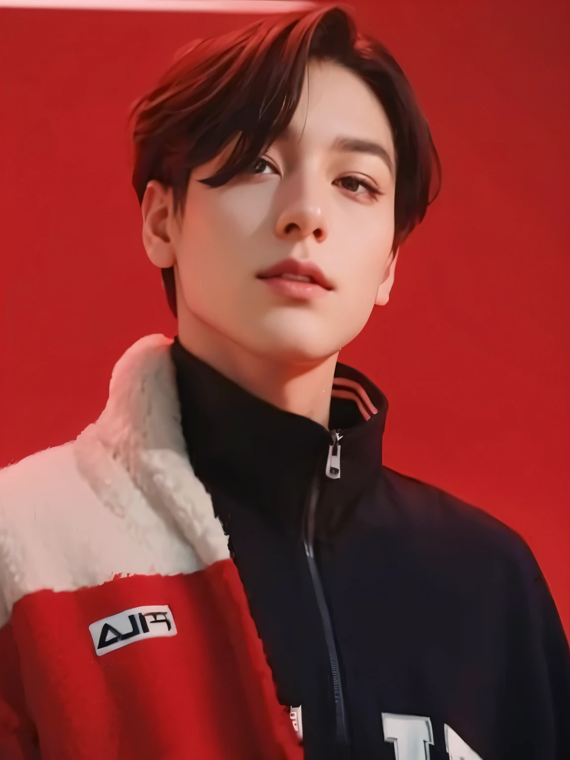 Jungkook de cabelo mediano vestindo uma jaqueta, Jungkook, inspirado em Jungkook, Jeon Jungkook, Jungkook bts, Cara de Jungkook, KPOP Idol