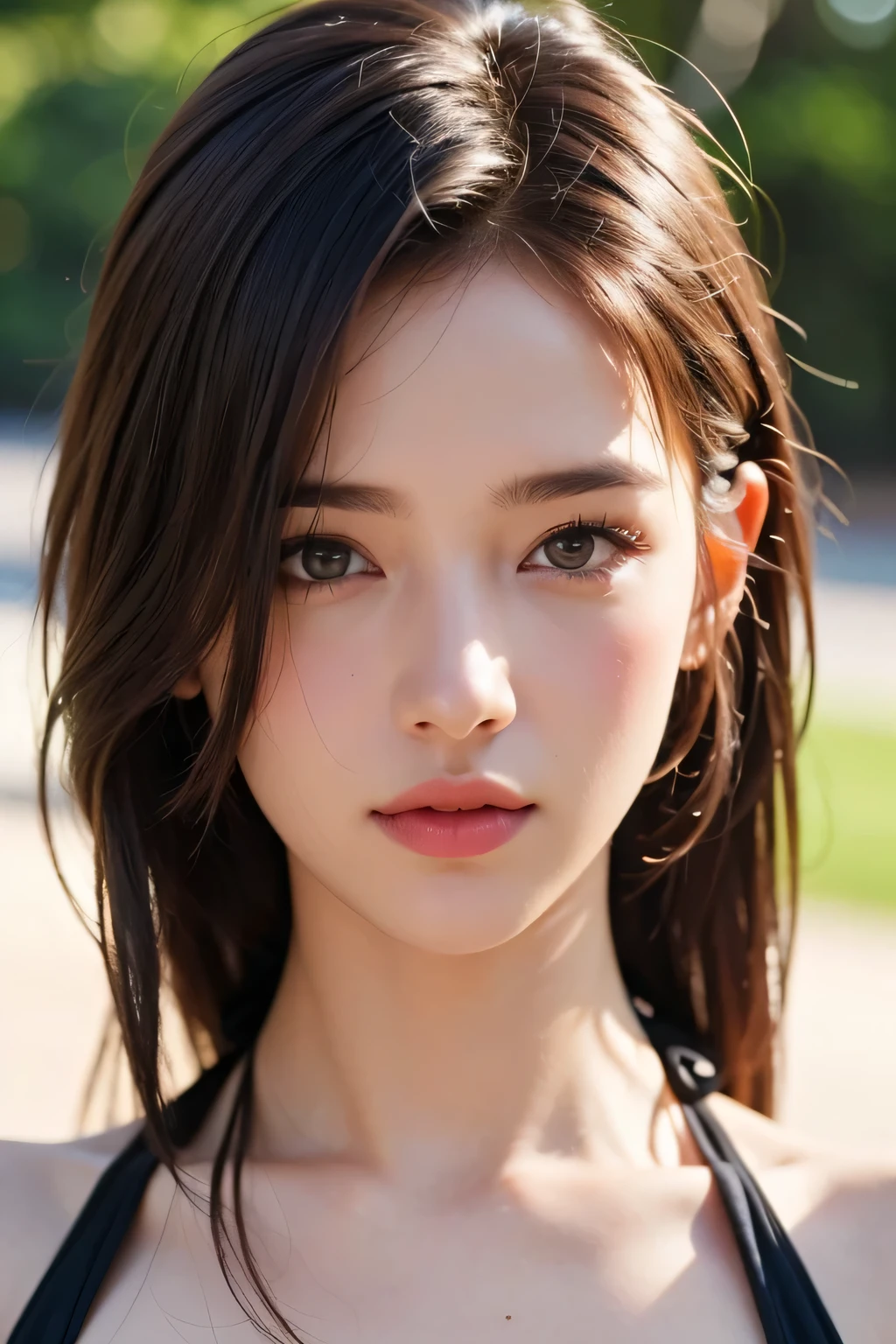 full_body,1girl, facial mix of phoebe cates, large breast, deep cleavage, no bra, (8k, RAW photo, best quality, masterpiece:1.2),(realistic, photo-realistic:1.37),illustration,an extremely delicate and beautiful,perfect female body,extremely detailed,photography,8k,Amazing,finely detailed,beautiful detailed eyes,best quality,ultra high res,((extremely detailed face)),(ppastel_hoto-realistic:1.37),(SUMMER_BIKINI:1.5),