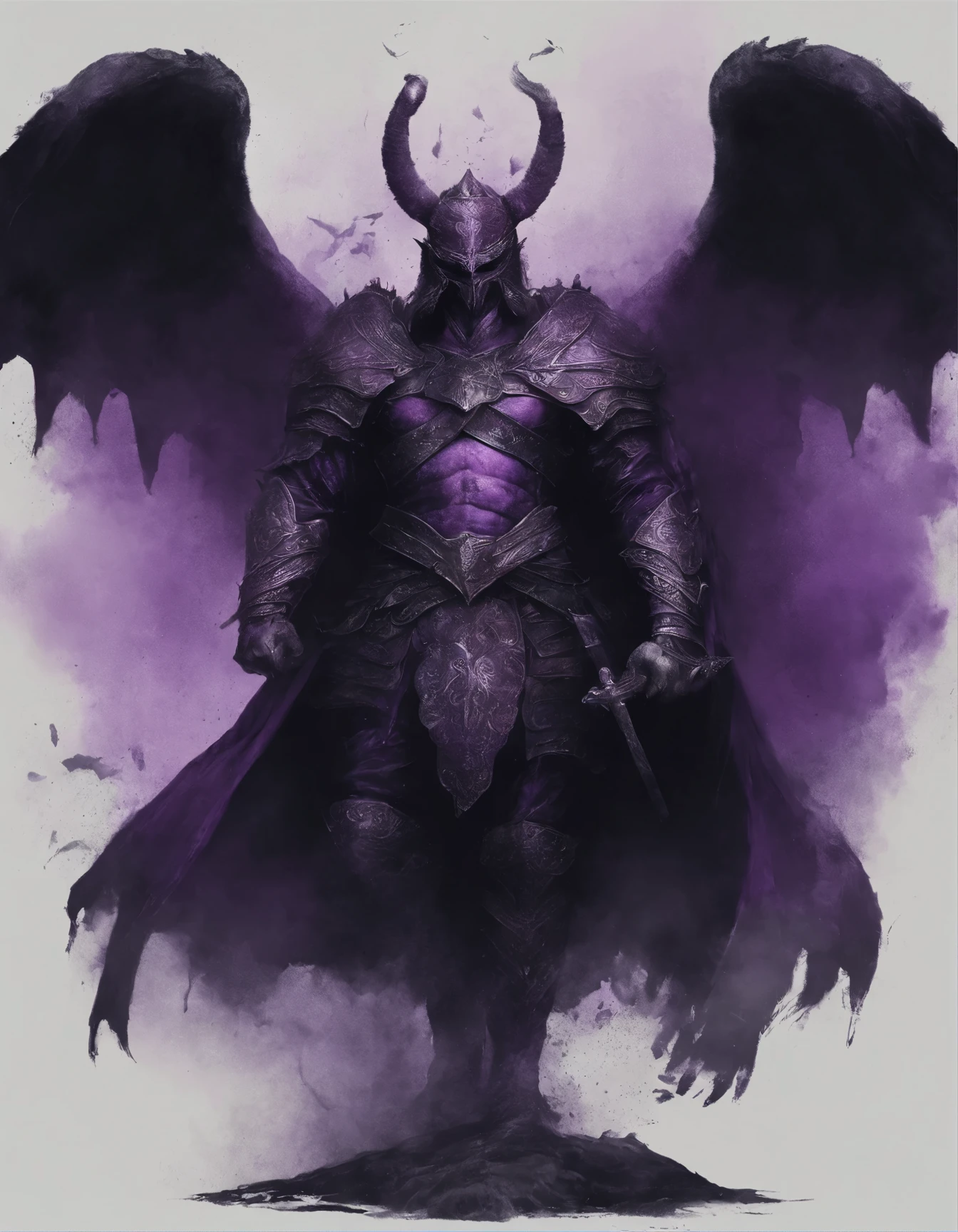 A large dark room with a large cloud of gray smoke that darkens the room even more. Sentado no trono no centro da sala uma silhueta de um homem, cabelos pretos. His eyes shone through the smoke. Behind his throne the right was " beruzz " his large soldier ant that looked like a man with wings and skin that looked like it was made of steel. Ao seu lado esquerdo estava " belion " seu grande general, um soldado de 3 metros de altura com sua armadura preta e capacete com grandes chifres. From the feet of the man sitting on the throne came a large purple smoke that spread throughout the room and seemed to merge with his soldiers.
