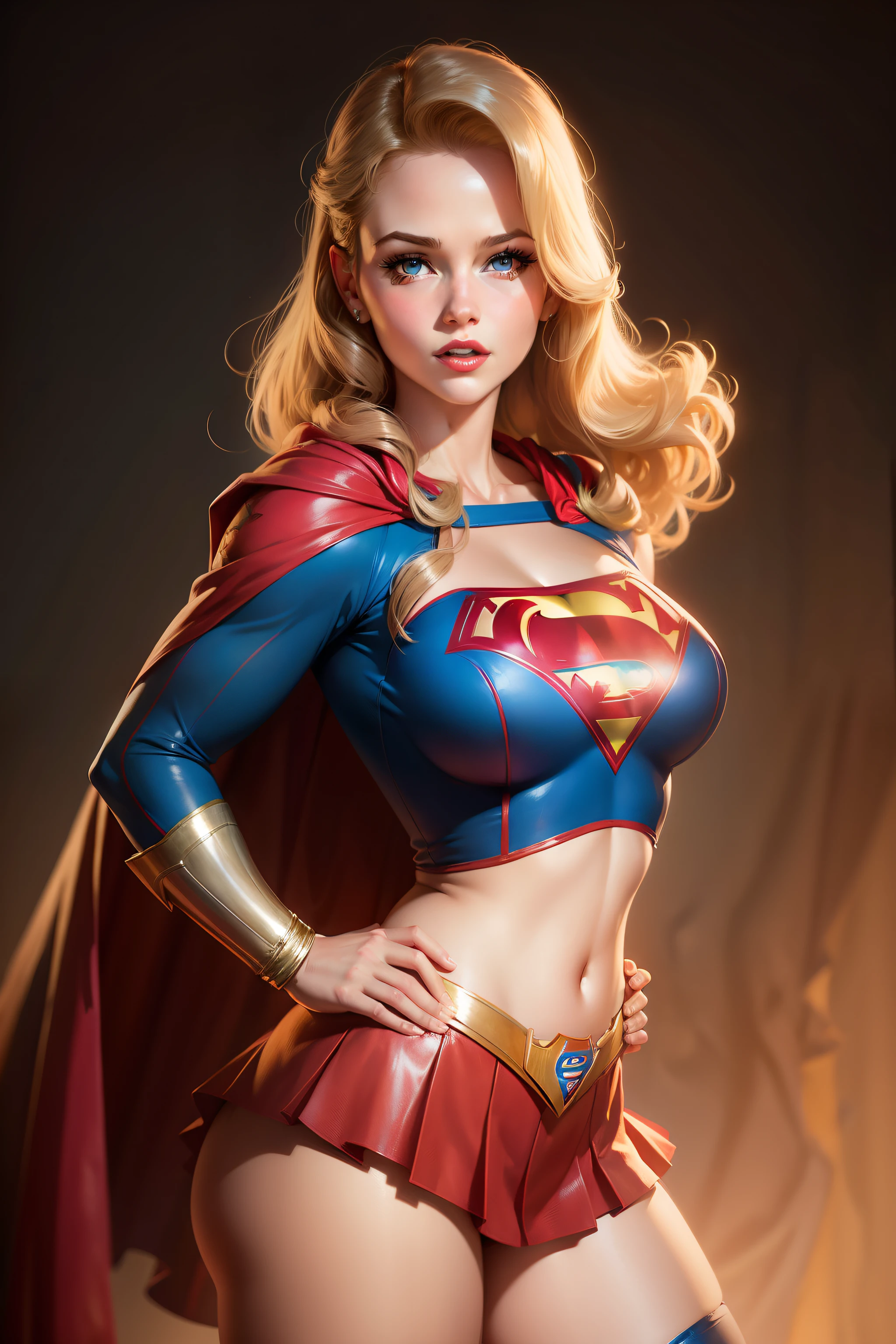 pinup supergirl, Gil Elvgren style