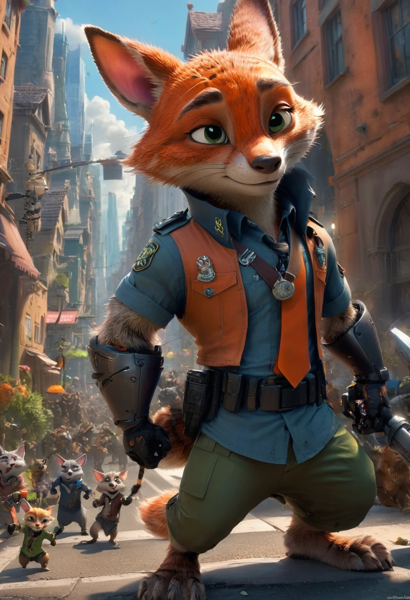 Final Showdown, fantasy art, by Zootopia, (best quality, masterpiece, Representative work, official art, Professional, Ultra intricate detailed, high detail:1.3)
