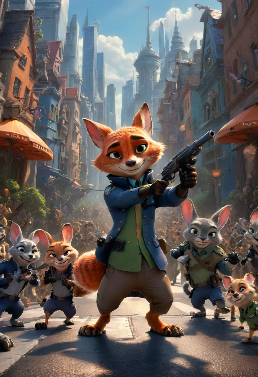 Final Showdown, fantasy art, by Zootopia, (best quality, masterpiece, Representative work, official art, Professional, Ultra intricate detailed, high detail:1.3)