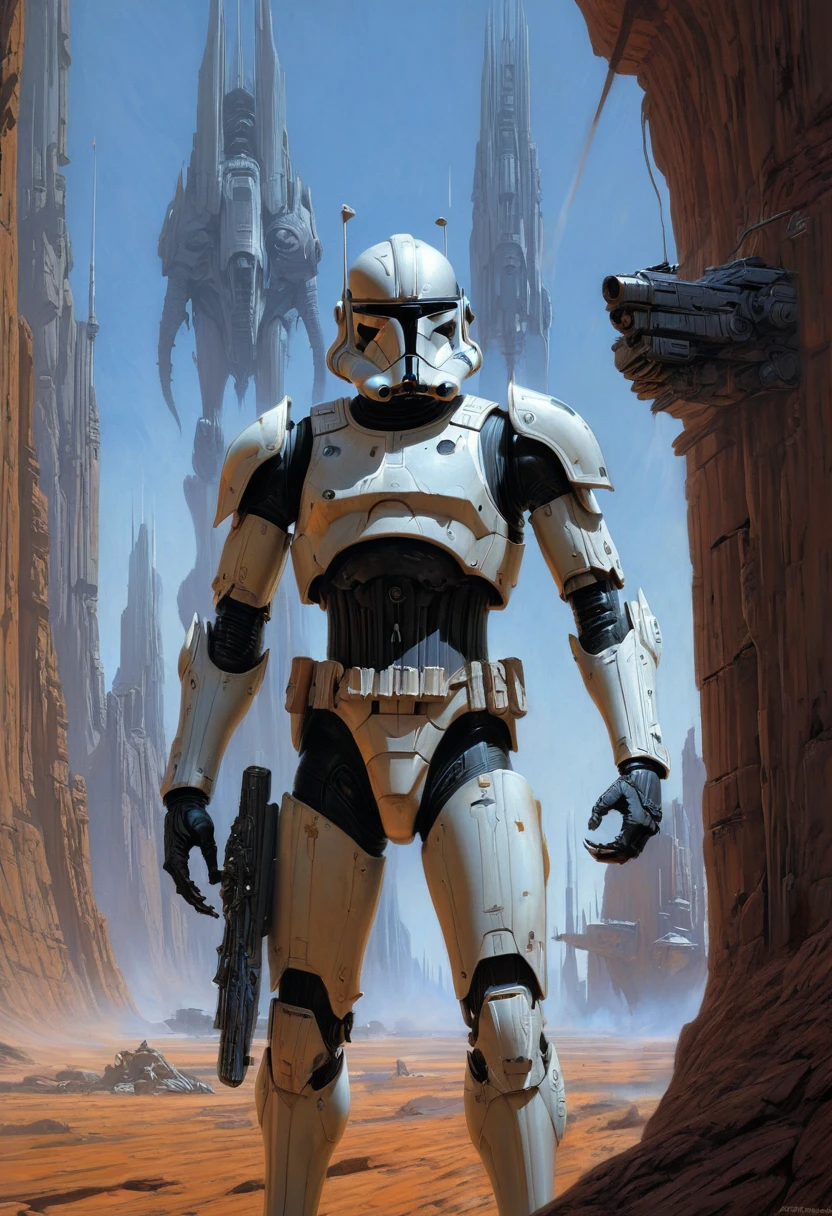 Final Showdown, fantasy art, by Ralph McQuarrie, (best quality, masterpiece, Representative work, official art, Professional, Ultra intricate detailed, high detail:1.3)