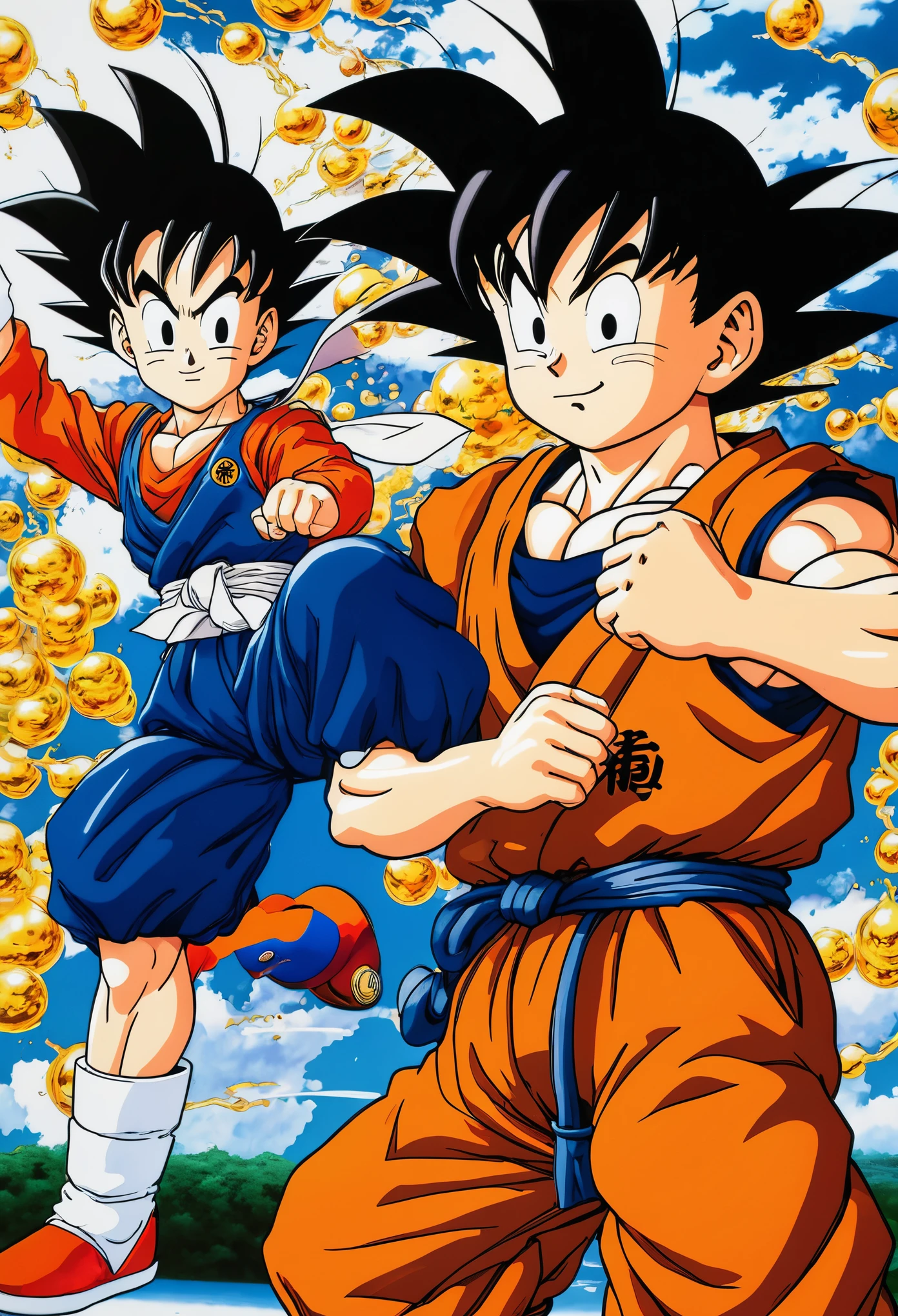 Akira Toriyama along with Goku