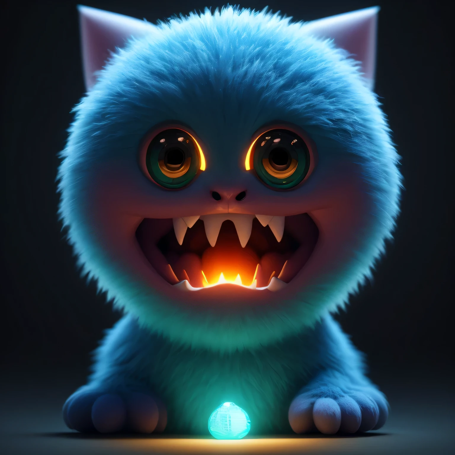 Generate a high-quality 3D image of cute monsters using advanced rendering and modeling techniques.
Use the following software for creation: 3DS Max, SketchUp, SolidWorks, AutoCAD, Blender, Vectary, MeshMixer, and Unreal Engine 5.
Apply photon mapping, radiosity, and physical rendering techniques with automatic white balance for realistic lighting.
Create a cinematic lighting setup with a slightly intensified twilight effect.
Ensure the final image has a soft focus effect, but remains ultra-detailed and realistic.
The artwork should not be based on a specific photograph.
Evoke a sense of technology and high-quality craftsmanship, reminiscent of a masterpiece of illustration and CG art.
Include elements of unity, wallpaper, and official art in the composition.
Present fine details, extreme delicacy, and beauty, with sharp focus and a high level of detail.
Render the woman's hair with detailed fringes.
Render the final image with a black background and a plain background.
Do not include any watermark or text overlays in the generated image.