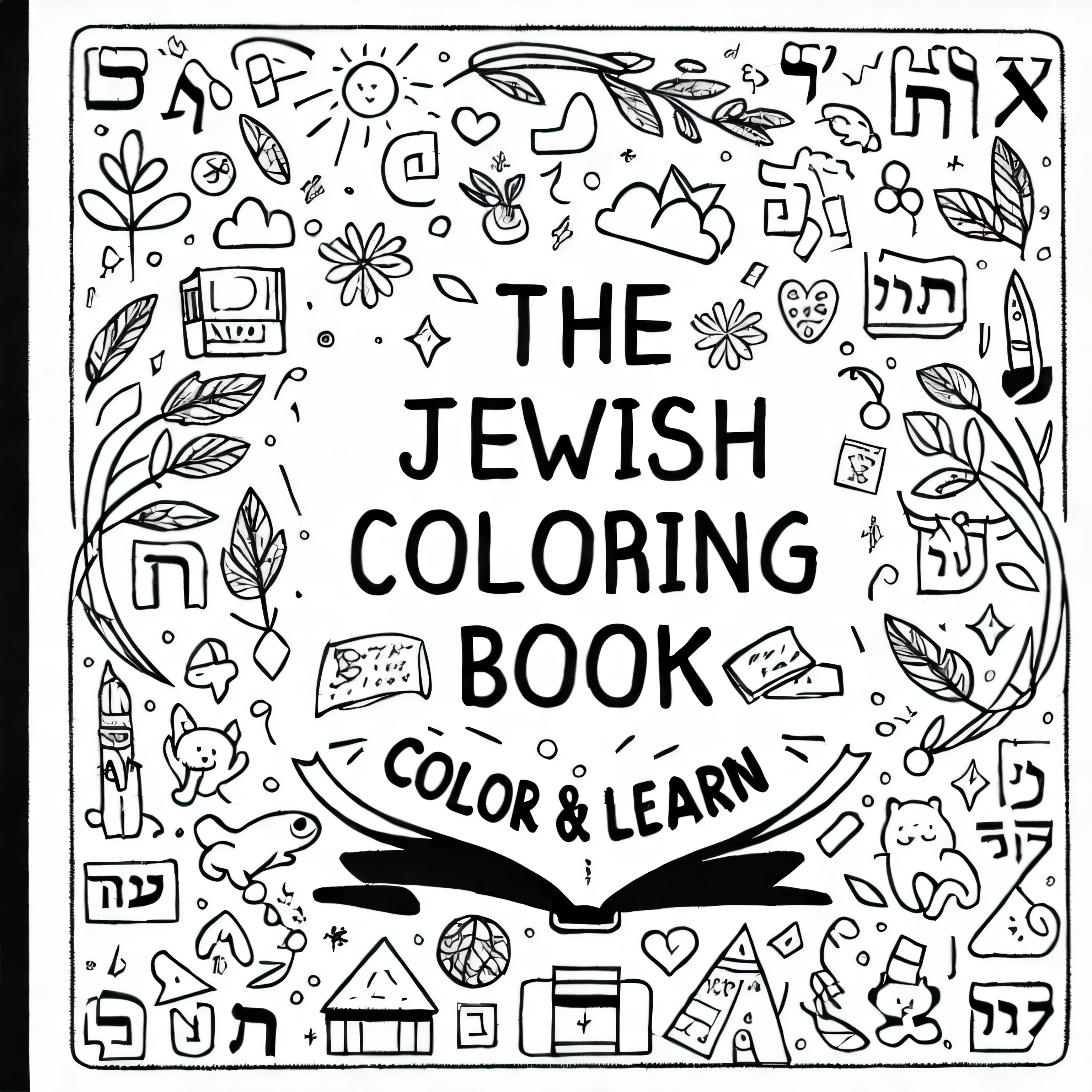 the jewish coloring book color and learn, coloring book, coloring book outline, clean coloring book page, coloring book page, coloring book style, coloring pages, color page, black and white coloring, by Meredith Dillman, color, colored in, by Harriet Zeitlin, clean lineart and flat color, by Jacob Steinhardt, colouring - in sheet