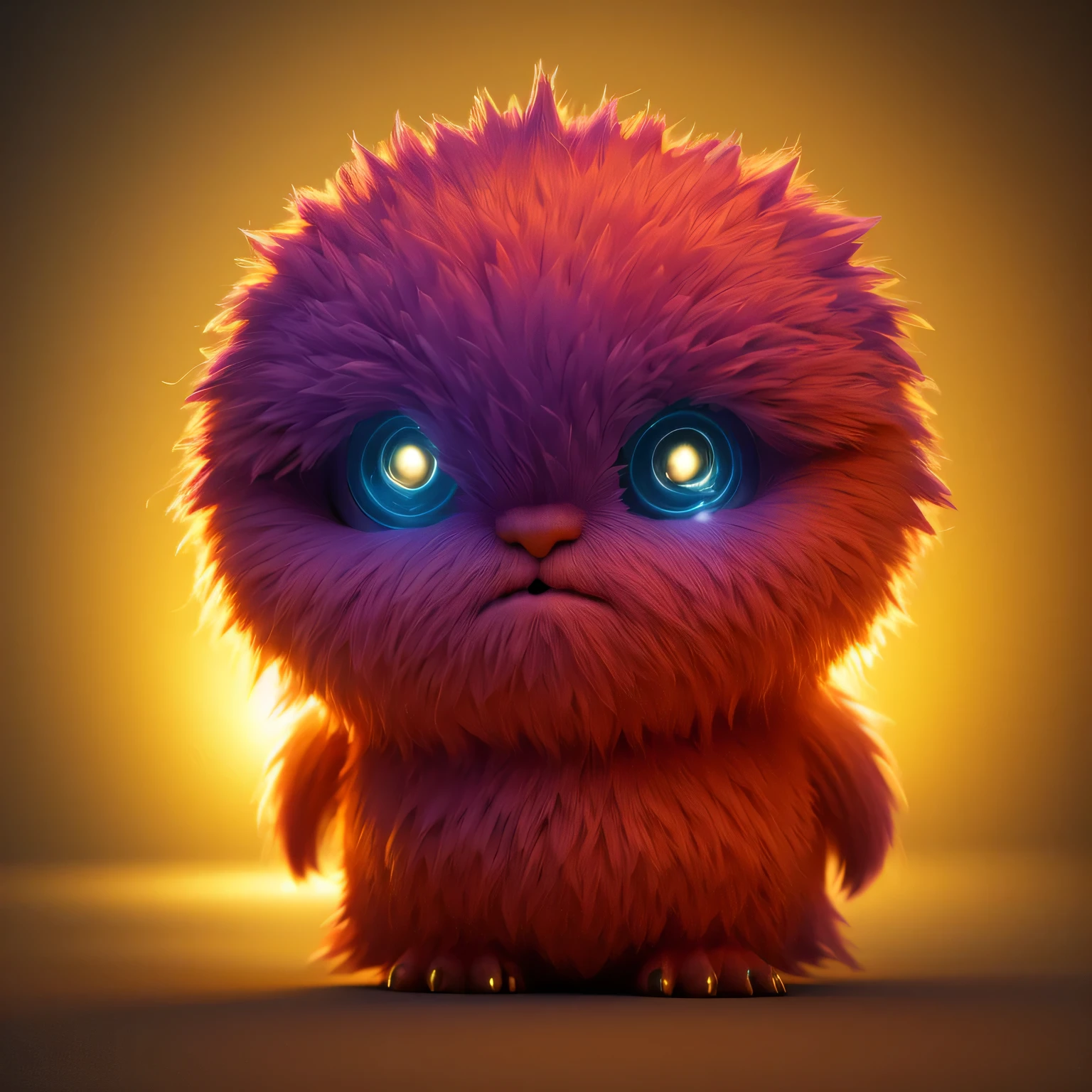 Generate a high-quality 3D image of cute and curious monsters using advanced rendering and modeling techniques. Use the following software for creation: 3DS Max, SketchUp, SolidWorks, AutoCAD, Blender, Vectary, MeshMixer, and Unreal Engine 5. Apply photon mapping, radiosity, and physical rendering techniques with automatic white balance for realistic lighting. Create a cinematic lighting setup with a slightly heightened twilight effect. Make sure the final image has a soft focus effect but remains ultra-detailed and realistic. Artwork should not be based on a specific photograph. Evoke a sense of technology and high-quality craftsmanship, reminiscent of a masterpiece of illustration and CG art. Include elements of unity, wallpaper and official art in the composition. Present fine details, extreme delicacy and beauty, with sharp focus and high level of details. Render the woman's hair with detailed bangs. Render the final image with a fantasy-themed background. Do not include any watermarks or text overlays in the generated image.