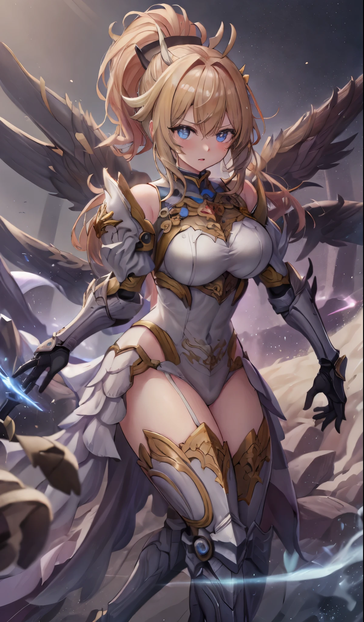 combat mecha，（blonde girl），(huge ponytail),Airu Blue glowing light energy long sword，Milky Way，mechanical and sophisticated，（（blonde beauty））public details，mecha wings，elegant，blue mecha，blue shining eyes，（stocking heels），land，mechanical and sophisticated，public detailecha wings，elegant，wood々，I have hands and feet，diagonal，Hugeness，Wind，It&#39;s hazy，Mecha&#39;s eyes glow blue，blue mecha，blue shining eyes，Holding a sword of delicate light energy，null，mechanical and sophisticated，public details，巨大なmecha wings，elegant，wood々，I have hands and feet，diagonal，Hugeness，Baiyun，It&#39;s hazy，Mecha&#39;s eyes glow blue，public details，Winds of the future，sacred，cavalier，combat mecha，Blue glowing eyeliu, delicate sniper rifle，null，mechanical and sophisticated，public details，巨大なmecha wings，elegant，wood々，I have hands and feet，diagonal，Hugeness，Baiyun，It&#39;s hazy，Mecha&#39;s eyes glow blue，public details，Winds of the future，sacred，cavalier，The face is Kriasu wearing mask armor.........，マスターペイントhighest quality，official art，High definition CG Unity 8K wallpaper correction light，（particles of light，（figure）（color）good looking，Impeccable，（（graphic painting）），（heavier stroke）），（thick line），best image quality，A master who paints with a severe expression，long eyelashes，（（（silhouette））），very detailed背景，woodバナナの葉，lily，dew，date palm flower，Ryu，Pale white off-shoulder dress Soso Nikko，（people々close-up of），（（超highest quality））， （（非常にmasterpiece））， （（super detail：1.4））， （（Surreal realistic 3D））， dragon warrior girl， Machine body， Dynamic action poses in battle scenes Very complex and heavy fighter mechanical weapons， 濃密でComplexスチームパンクと濃密なゴシックロリータを融合させたオフショルダーファッション， Complexスチームパンクなヘッドギア， Very thin long mechanical boots above the knee， Fluttering lace flare mini skirt， 上向きの美しいbig breasts，somewhat long, Windになびく縦巻きの銀髪，Countless large shining spheres fly around，Many sparks intersect and fly，Countless neon signs rained down in a magical gesture，Steampunk Factory，Complex and precise mechanical ruins，very dark night background，very dramatic and cinematic lighting。1peopleの女の子、night city、rain、kimono without sleeves、black haired、has a bloody weapon、looking at camera、Cherry blossoms are dancing，unusually resistant、blush、looks like it&#39;s in pain、shrine maiden、Valkyrie、angel wings、belly button、side boob barbosa、Complex、particles of light、thighs thighs thighs、shiny skin、perfect lighting、1peopleの女の子、looking at the viewer、winged hat、pelvic curtain、A smilee、(masterpiece)、(highest quality)、very huge breasts、porcelain skin、very long hair、wavy hair、royal sister，woman，Queen，wear a crown，周りにはたくさんの金colorの稲妻があります，sitting on the throne，Cover the sagging around the eyes with bangs Suspender socks rack lace tops，，high jump，grab Arlan&#39;s leg，，black silk top，既婚woman，mother&#39;s，domineering，smile，the corners of the mouth are raised，red and gold eyelash silk erotic underwear，black top，black silk gloves，胸とthighs thighs thighsにハリエニシダのタトゥーを入れています，腕には金colorの龍の鱗がたくさんあります，首には金colorの龍の鱗がたくさんあります，bright eyes，dragon eyes，Snake eye，erect pupils，服に金colorの縞模様があります，服に金colorの模様があります，靴下は金colorの模様をしています，背の高いpeople物，胸の外側をdew出させる，Twisted blade hanging from shoulder，big breasts ，Has long dragon horns，巨大な金colorの龍の翼，巨大な金colorの龍の翼，体と同じくらいの大きさの巨大な金colorの龍の翼，体は巨大な金colorのドラゴンの羽で覆われています，golden eyes，just a pair of wings，big wings，the biggest dragon wing,the biggest dragon wing，首に金colorの鱗があります，Fingers are golden dragon claws，golden dragon&#39;s extended tail、1peopleの女の子、night city、rain、kimono without sleeves、black haired、has a bloody weapon、looking at camera、Cherry blossoms are dancing，強力なhighest quality, (very detailed: 1.5), table top, 超A high resolution,(photo-realistic:1.4), 1 beautiful girl, cowboy shot, (wear battle armor:1.4), (wear battle AR