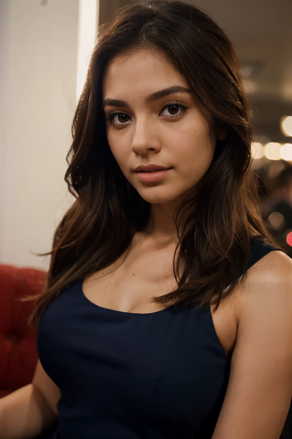 ((melhor qualidade)), ((obra de arte)), (detalhado), rosto perfeito 1girl, Victoria, half body shot of a beautiful brunette looking on the camera, detailed eyes. Full body, wear crop
