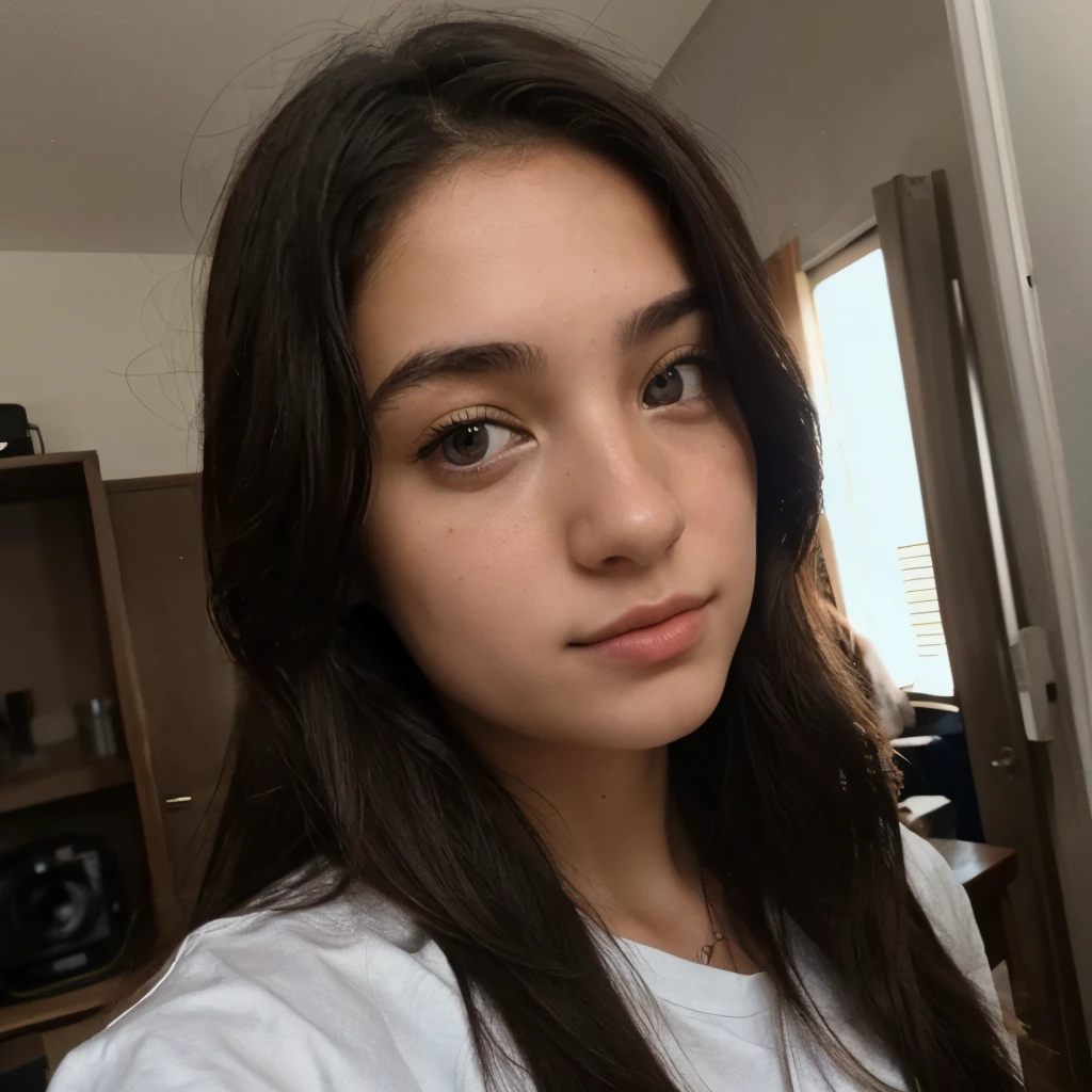 Photographie de types story Instagram selfie,  of a 17 year old young woman not showing her head 