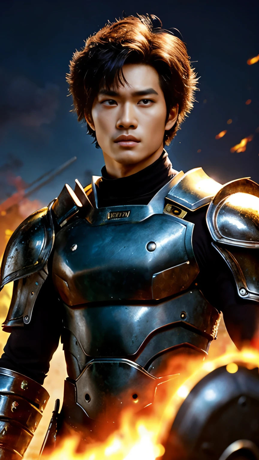 A handsome warrior who faces the time of a decisive battle