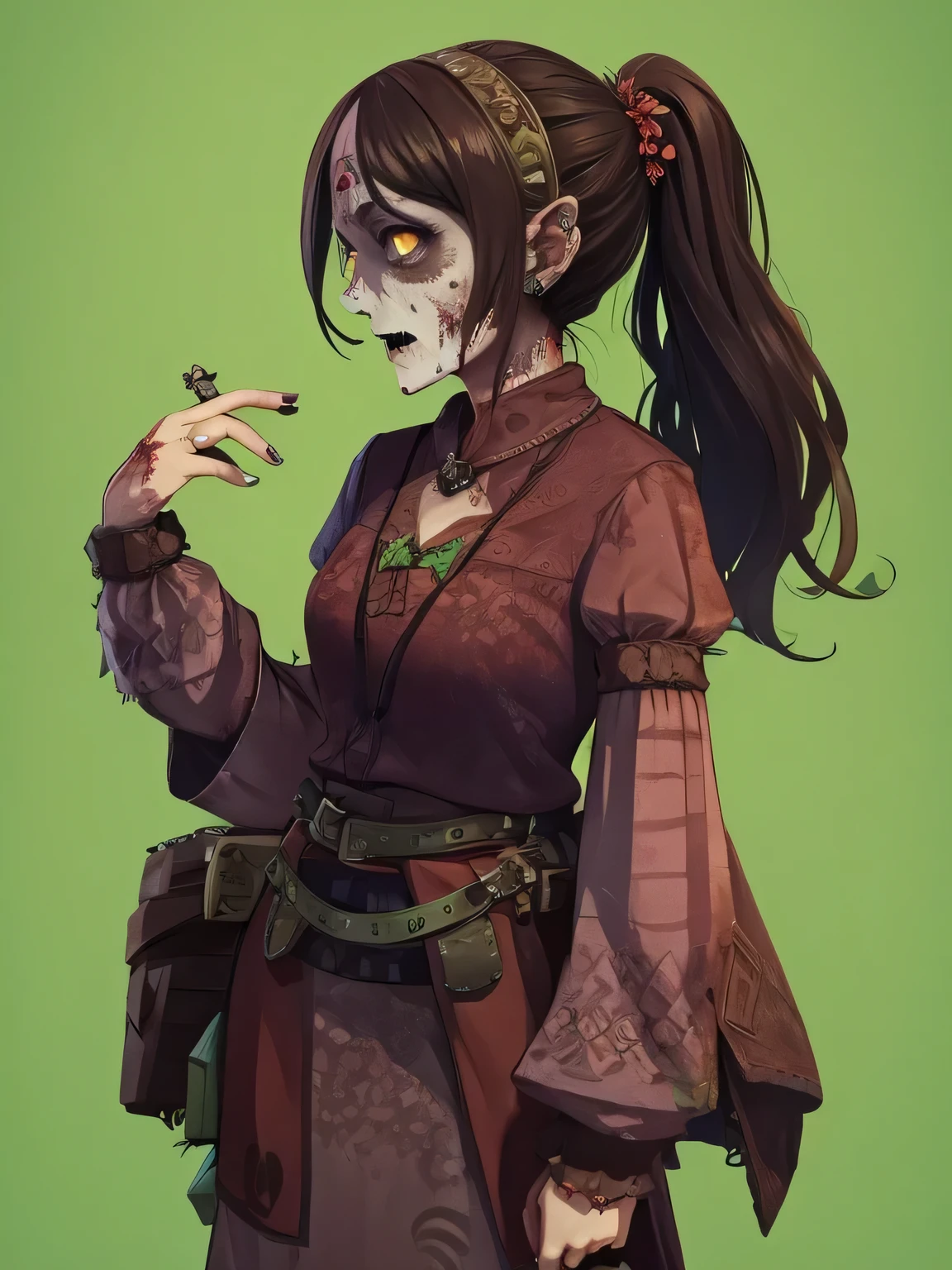 Remove the extra hand and replace it with the green background