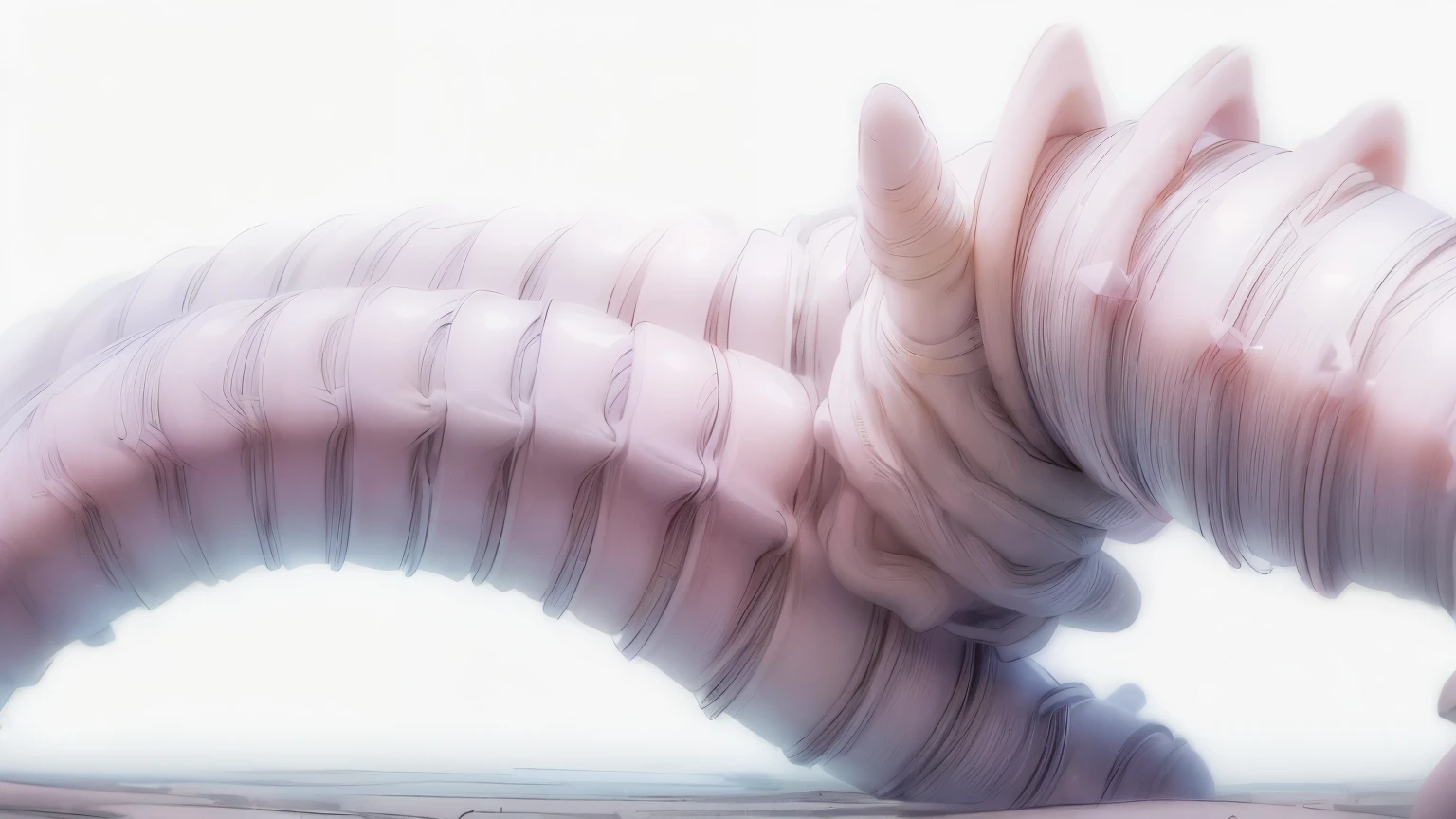 ((Masterpiece)), (Anime:1.3), ((best quality)), (abstract art:1.5), (High Definition), (pale purple), wide shot, ((White bones)), (simple white background:1.6), landscape, (Beautiful), (Slightly grotesque atmosphere),