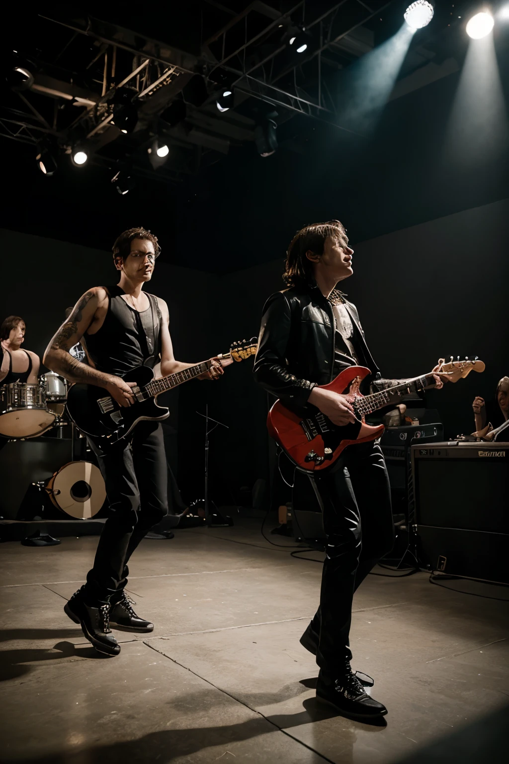 fashion photography, rock band