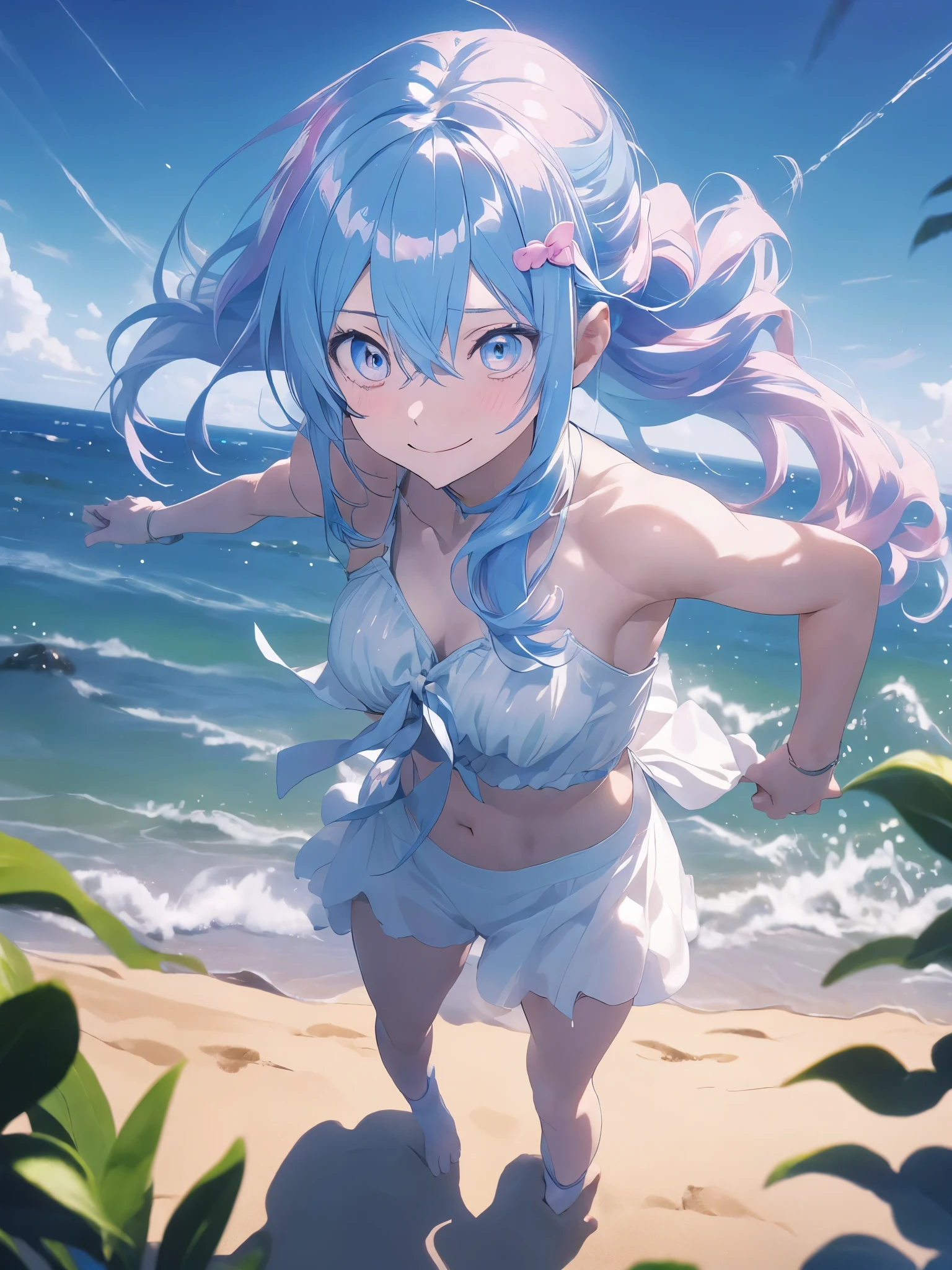 (masterpiece:1.2),highest quality,pixiv,who, miyamoto freDerica,hayami kanaDe,swimsuit,bikini,multiple girls,chest,palm wood,Ichinose Shiki,wood,smile,night,Mika Jogasaki,null,bangs,pink hair,long hair,looking at でiewer,5 girls,blonDe hair,hite bikini,no background,white background,miyakoshikimori（1:5）, miyako shikimori, long hair, iridescent eyes, hair between eyes, blue hair, nothing jewelry,No accessories（1:2）,壊す looking at viewer, destroy white background (masterpiece:1.2), highest quality, High resolution, unity 8k wallpaper, (shape:0.8), (thin and beautiful eyes:1.6), very detailed顔, perfect lighting, Very detailed CG, (perfect hands, perfect anatomy)、show the whole body(1:2),blush,smile、smile、open your mouth、dynamic pose, (female pubic hair), (puffy eyes:1.3), (slim legs), HDR, very detailed,nature, harmonious composition、Ocean、beach、posing、From various angles