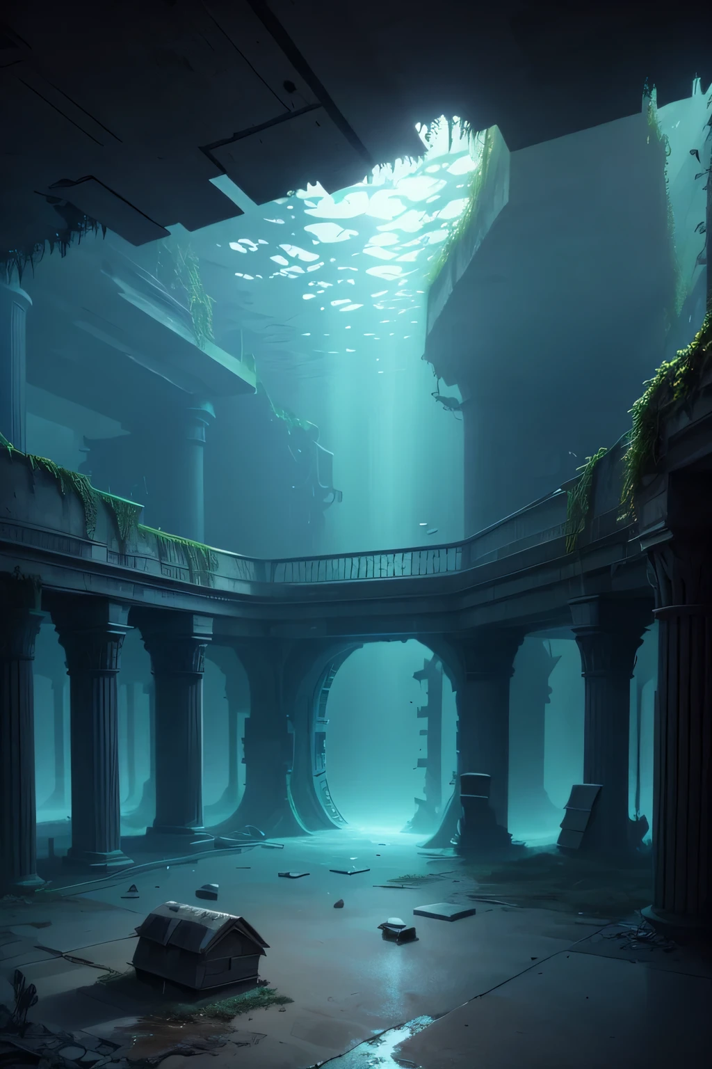 Ciudad submarina abandonada