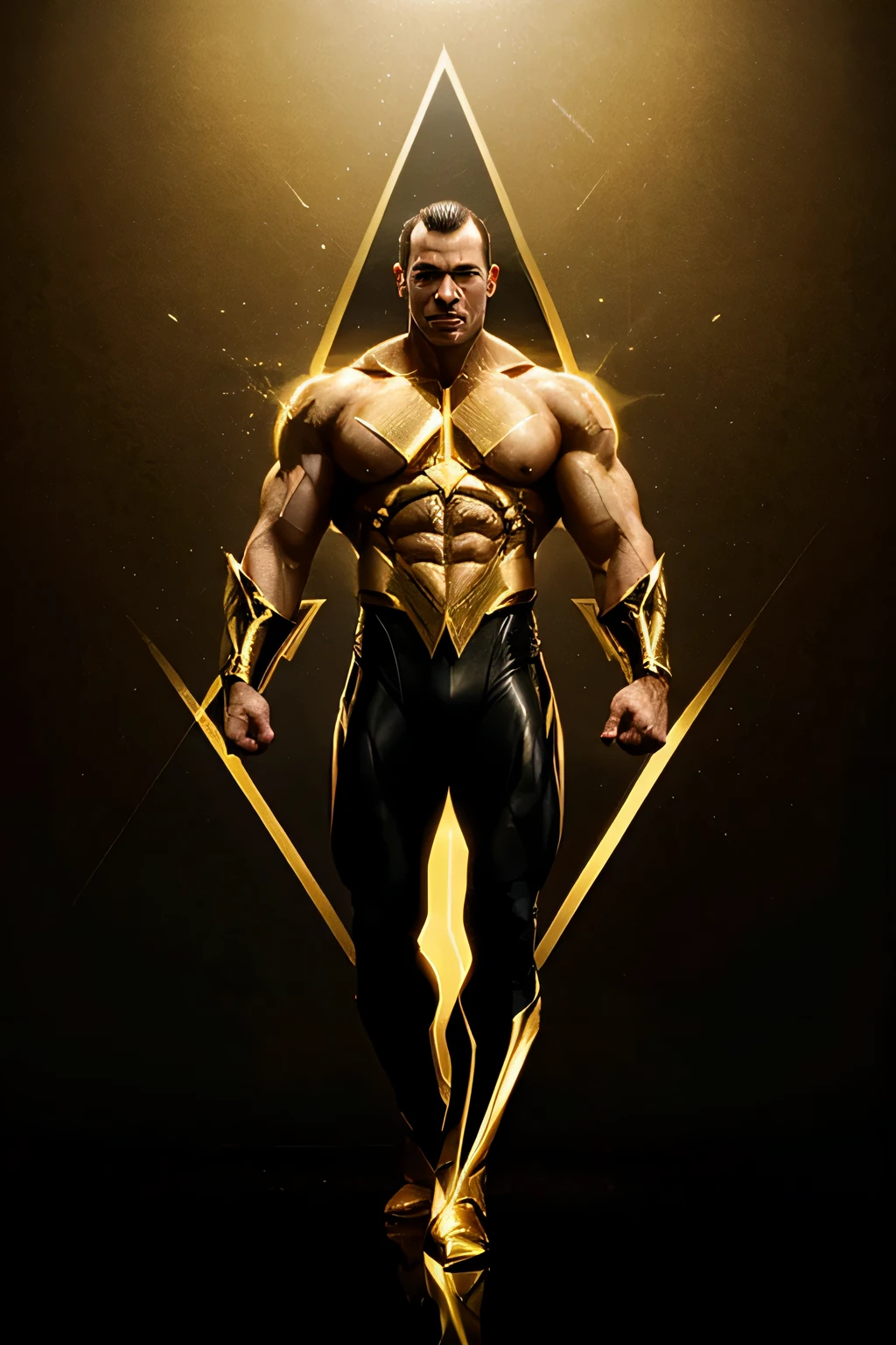 raio adam preto dourado, logo