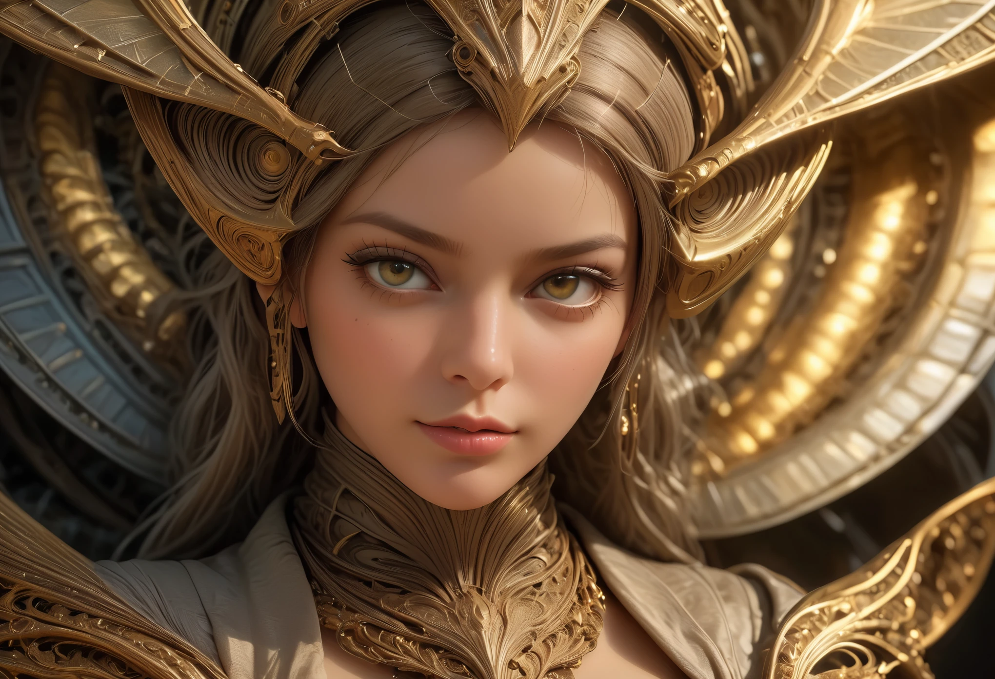 hypnotic fly in a sumptuous fantasy, By Giger, detailed facial features, sharp eyes, soft skin, dynamic, 8k, extremely thorough, masterpiece, highly detailed, meticulous attention to detail, photorealistic, hyper-realistic, astonishing, voluptuous, very stylish, charming, majestic, very pretty, elegant, heavenly, luscious, delightful, spectacular, splendid, alluring, breathtaking, radiant, dreamy, dreamlike, very cute, very refined, enchanting, glamorous, symmetry, intricate, volumetric lighting, beautiful, rich deep colors masterpiece, sharp focus, ultra detailed, astrophotography
