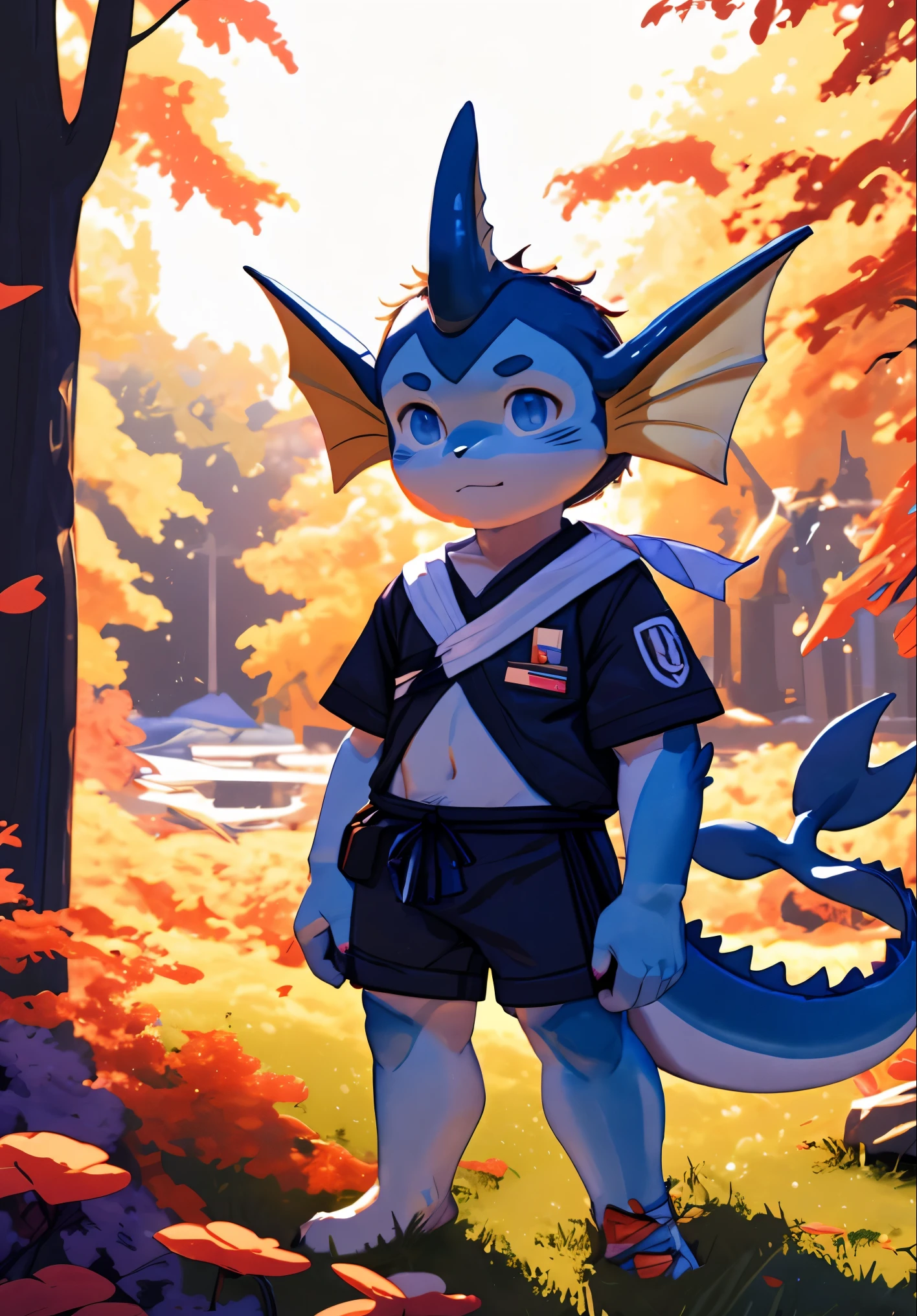 masterpiece, high quality, number, \(artwork\),(fluffy fur,Character focus:1.1), Vaporeon, Vaporeon boy, steam, whole body, Shota,little boy,juvenile,proudly,Bright Eyes,panoramic,Character focus.(Detailed background:0.7),alone,hairy的 male ,male focus,Hana Charcoal,eyes are very bright, panoramic, Character Focus Solo, Protruding crotch, hairy, furry Shota, blue eyes,Wearing a blue student swimsuit,one-piece swimsuit,young style,charming,long tail, sweating