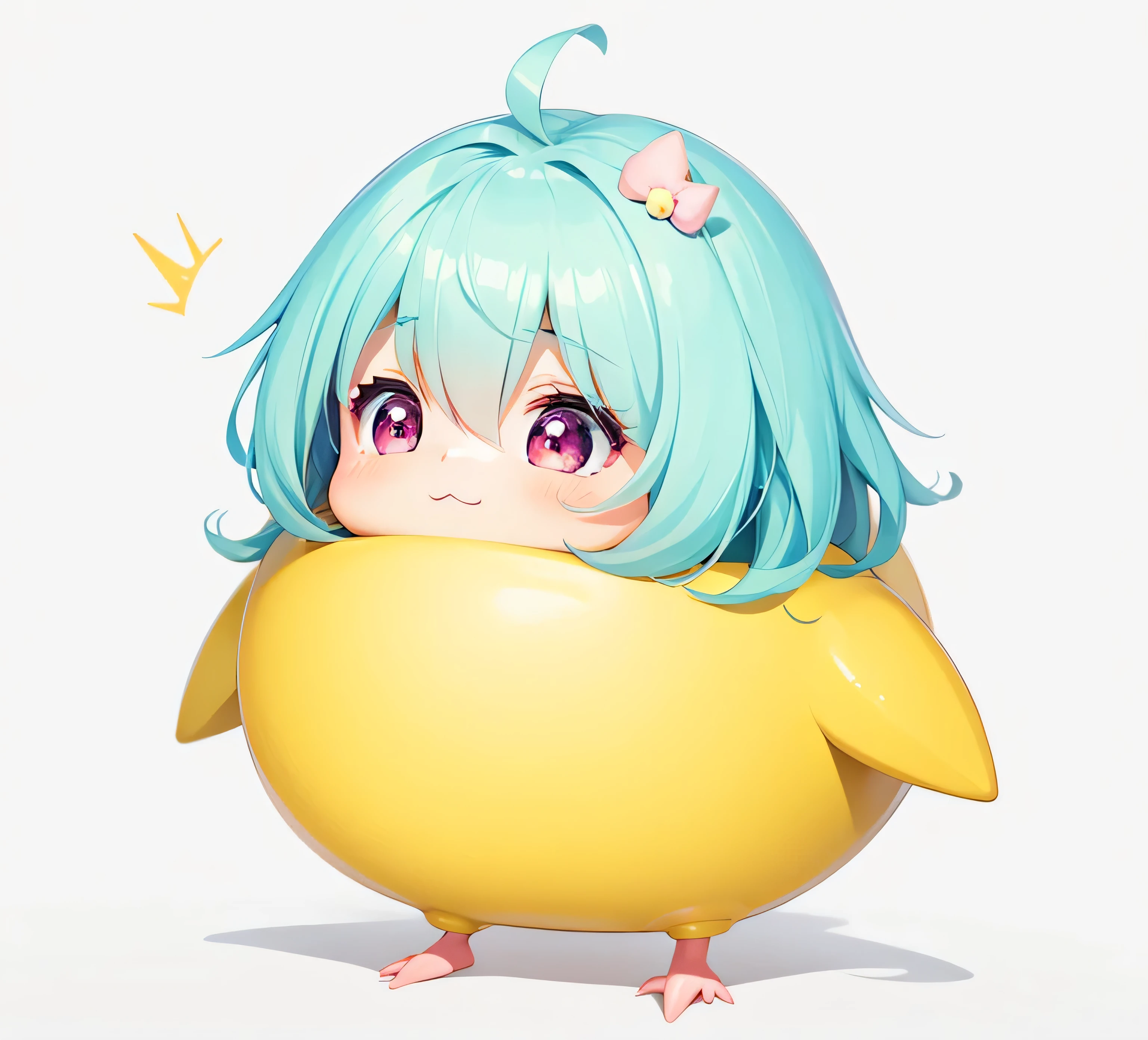 Pink chicks　illustratio　top-quality　animesque　cute little　charicature　Chick