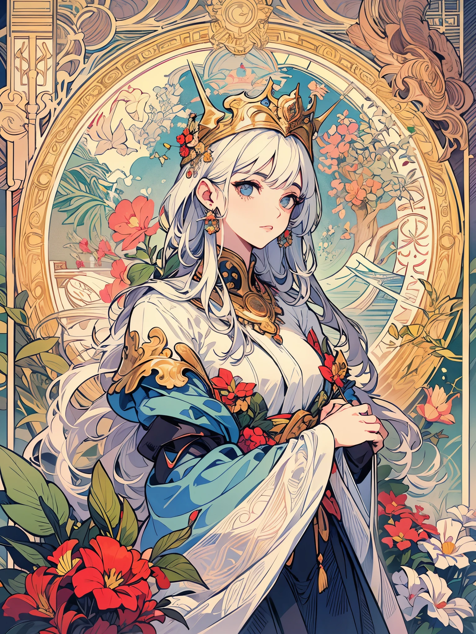 obra de arte, melhor qualidade, uma mulher, tarot, bardo, bobo da corte, Simbolismo, Visual Artes, Ocultismo, Universal, Vision casting, Filosofia, Iconografia, Numerologia, Popularidade, Artes, Alphonse Mucha