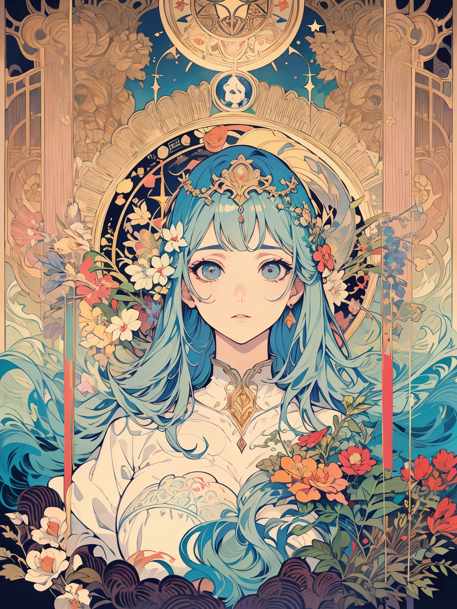 obra de arte, melhor qualidade, uma mulher, tarot, bardo, bobo da corte, Simbolismo, Visual Artes, Ocultismo, Universal, Vision casting, Filosofia, Iconografia, Numerologia, Popularidade, Artes, Alphonse Mucha